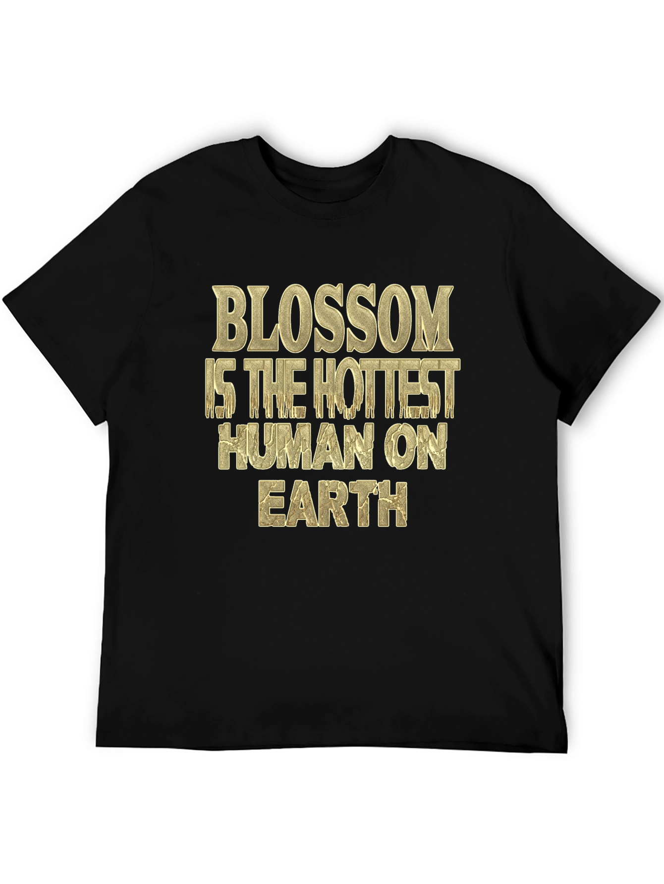 Blossom Hottest Human T-Shirt - Black Graphic Tee