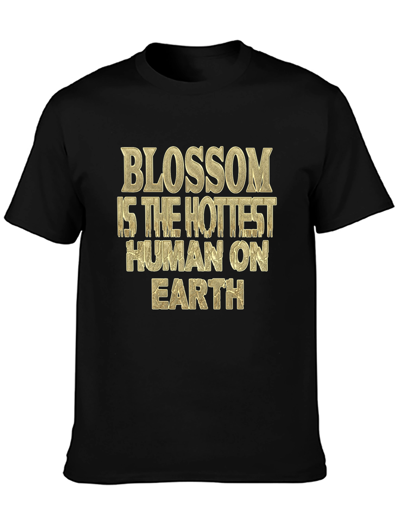 Blossom Hottest Human T-Shirt - Black Graphic Tee