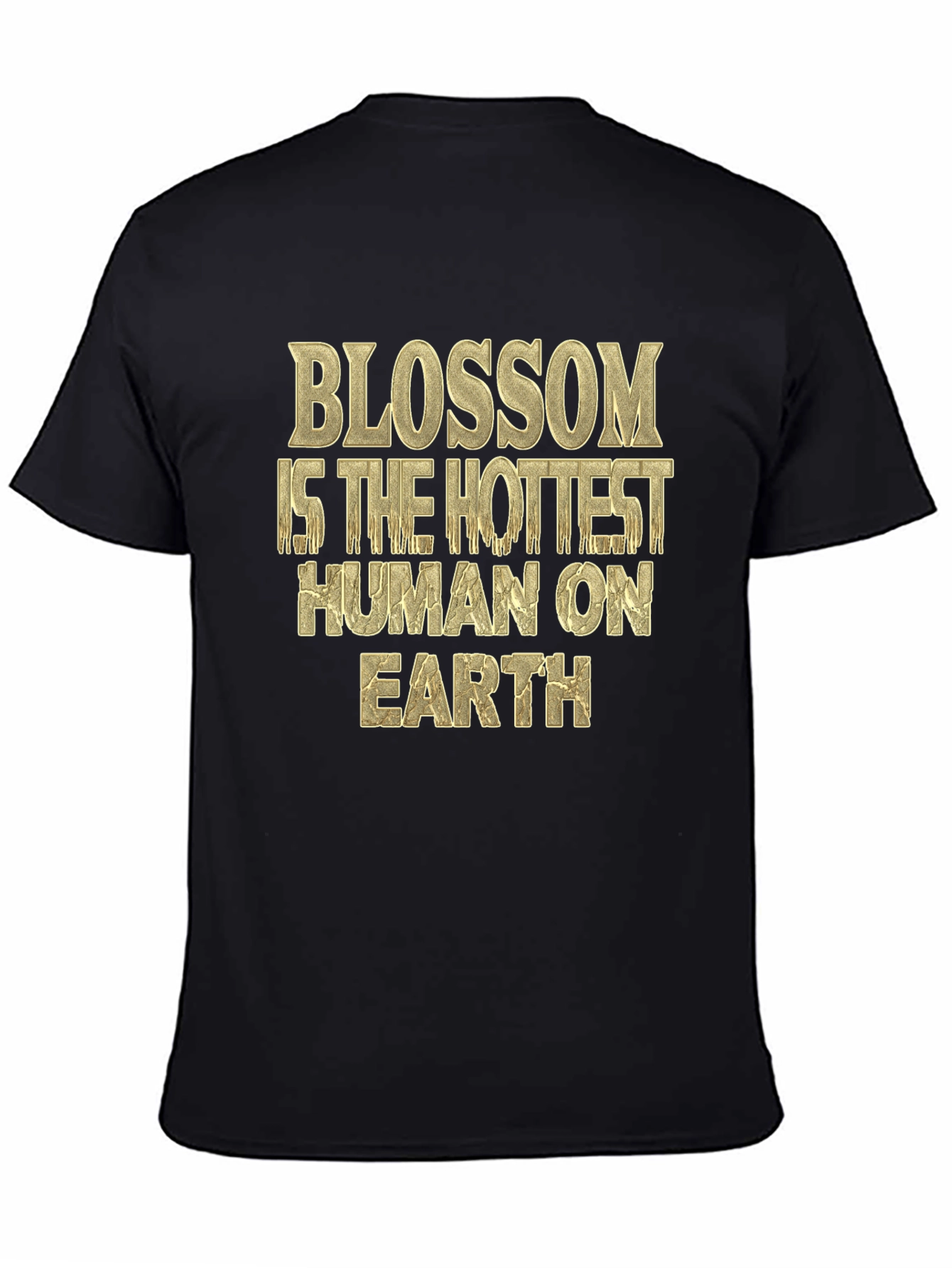 Blossom Hottest Human T-Shirt - Black Graphic Tee
