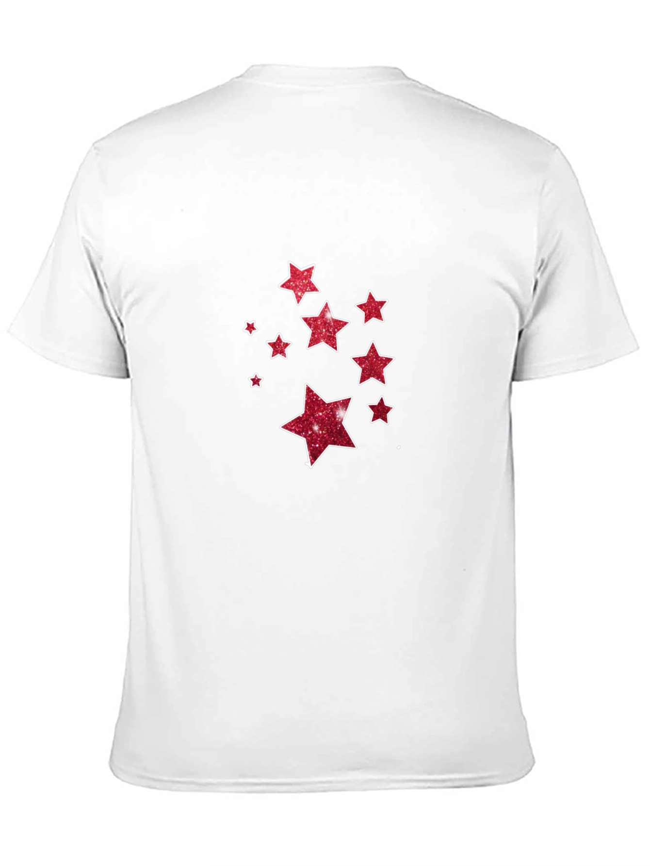 Stylish Black Tee with Glitter Star Design