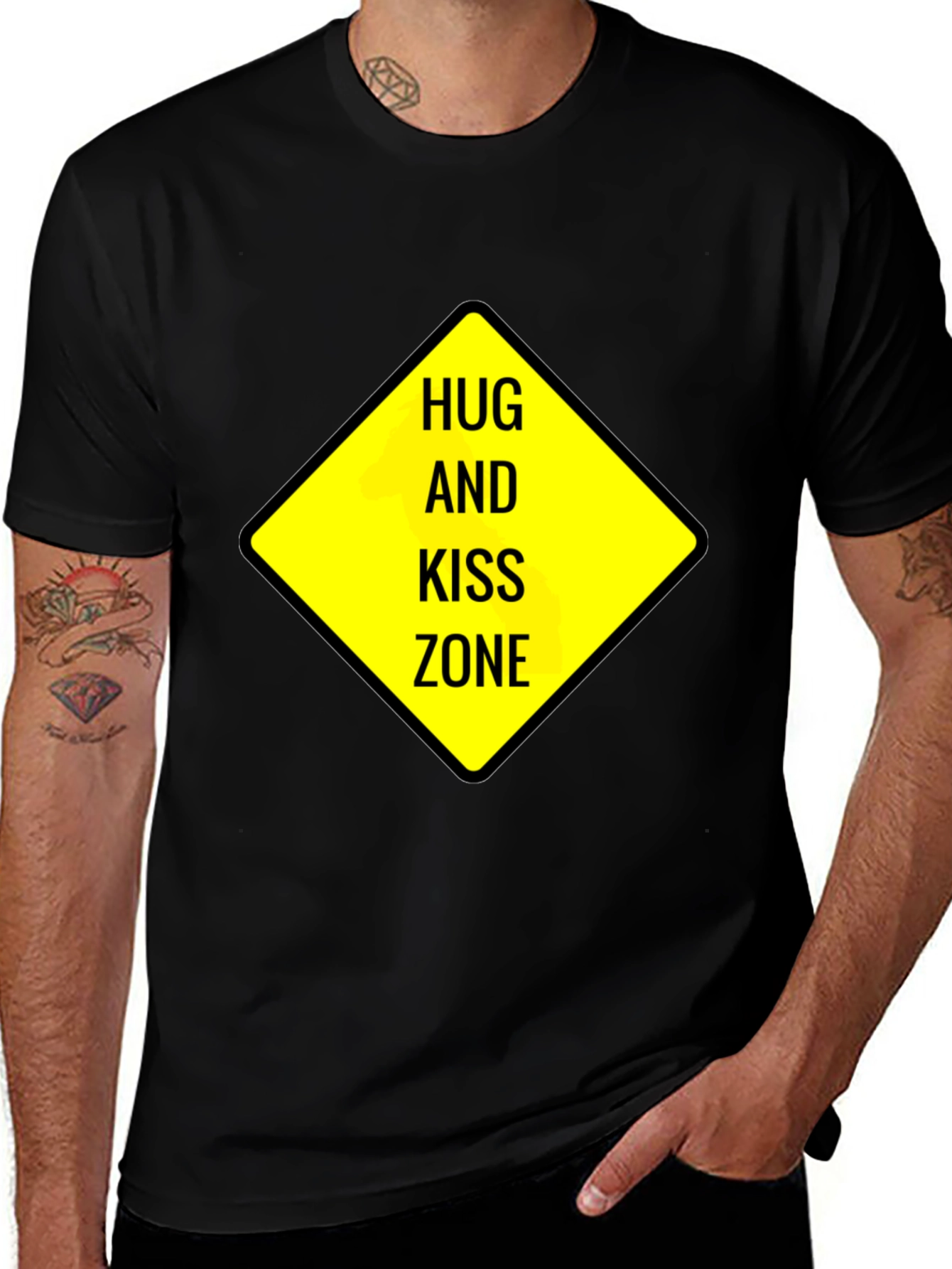 Hug and Kiss Zone Graphic T-Shirt