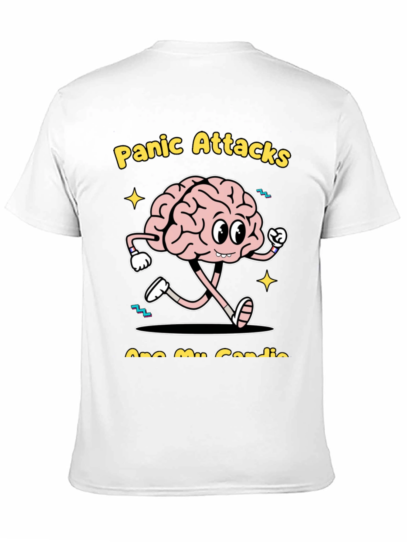 Funny Panic Attack Brain Graphic Tee