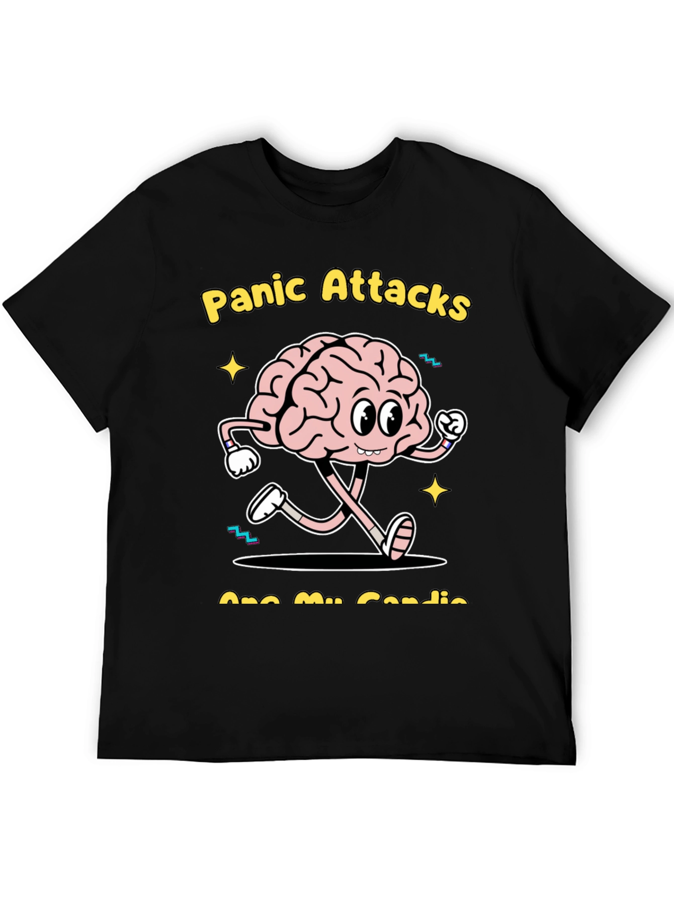 Funny Panic Attack Brain Graphic Tee