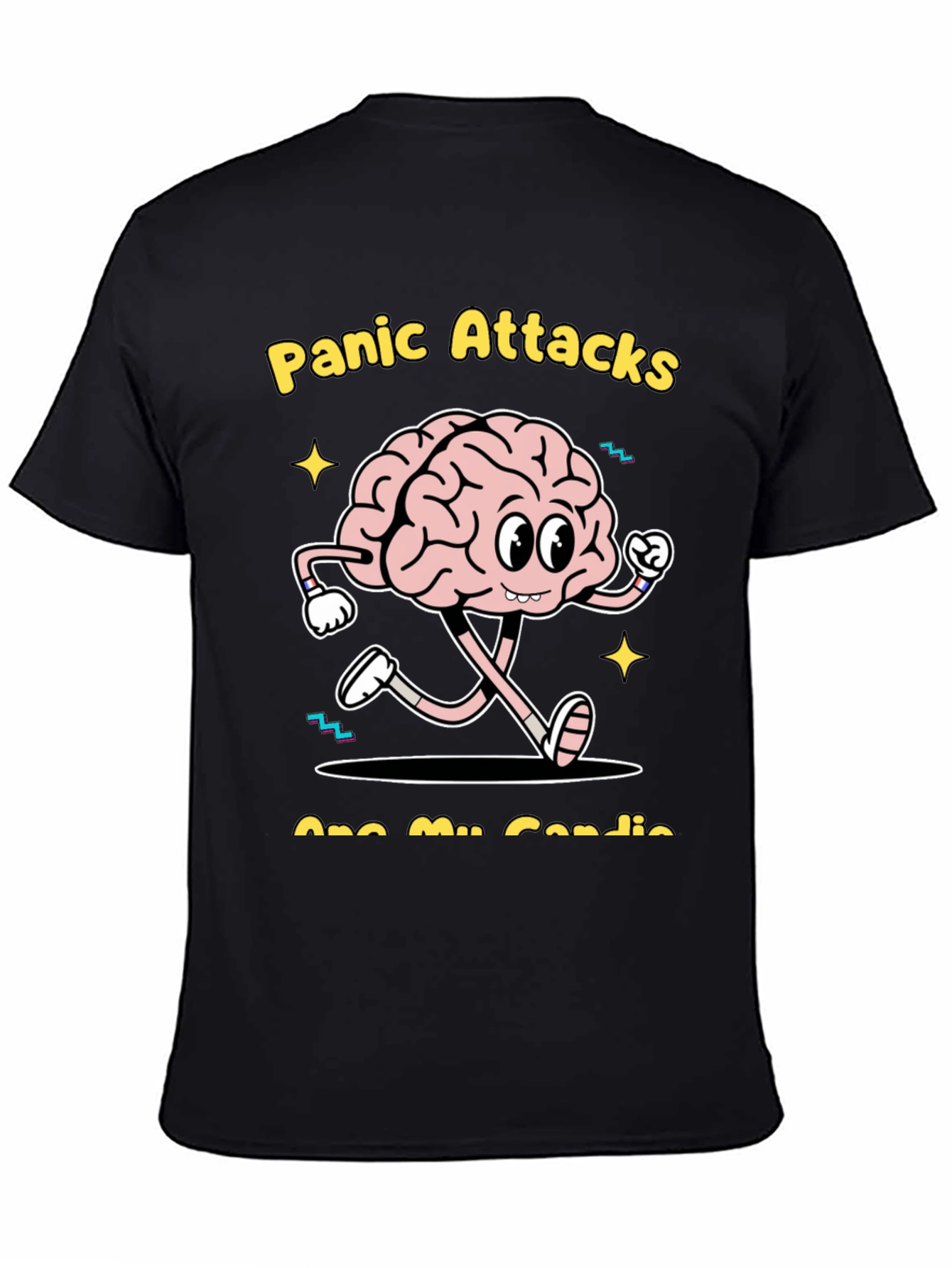 Funny Panic Attack Brain Graphic Tee