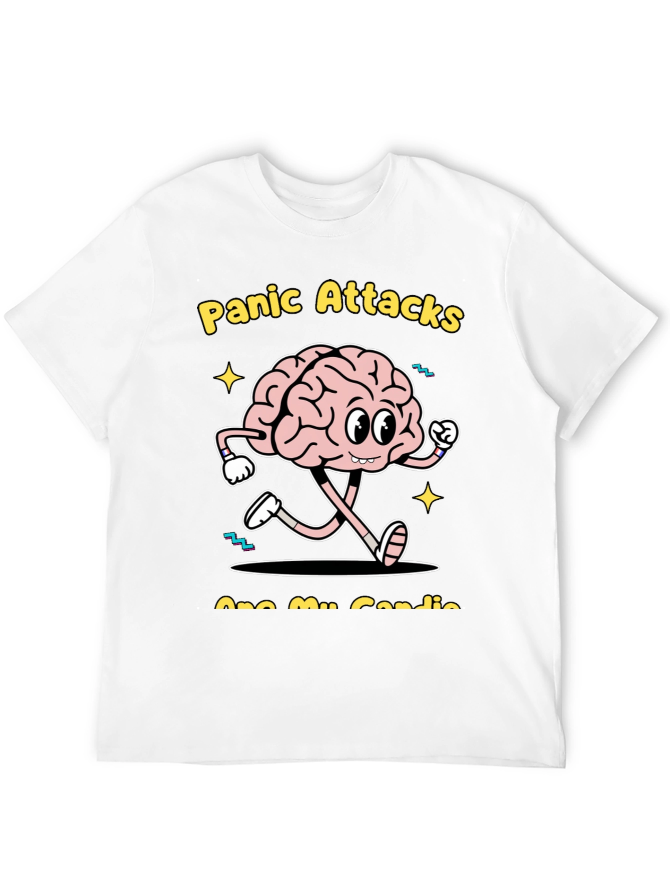 Funny Panic Attack Brain Graphic Tee