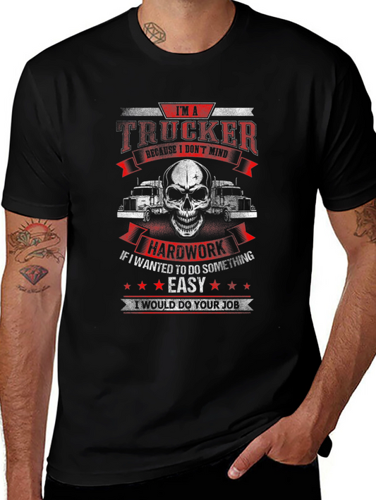 Im a Trucker Black Graphic T-Shirt