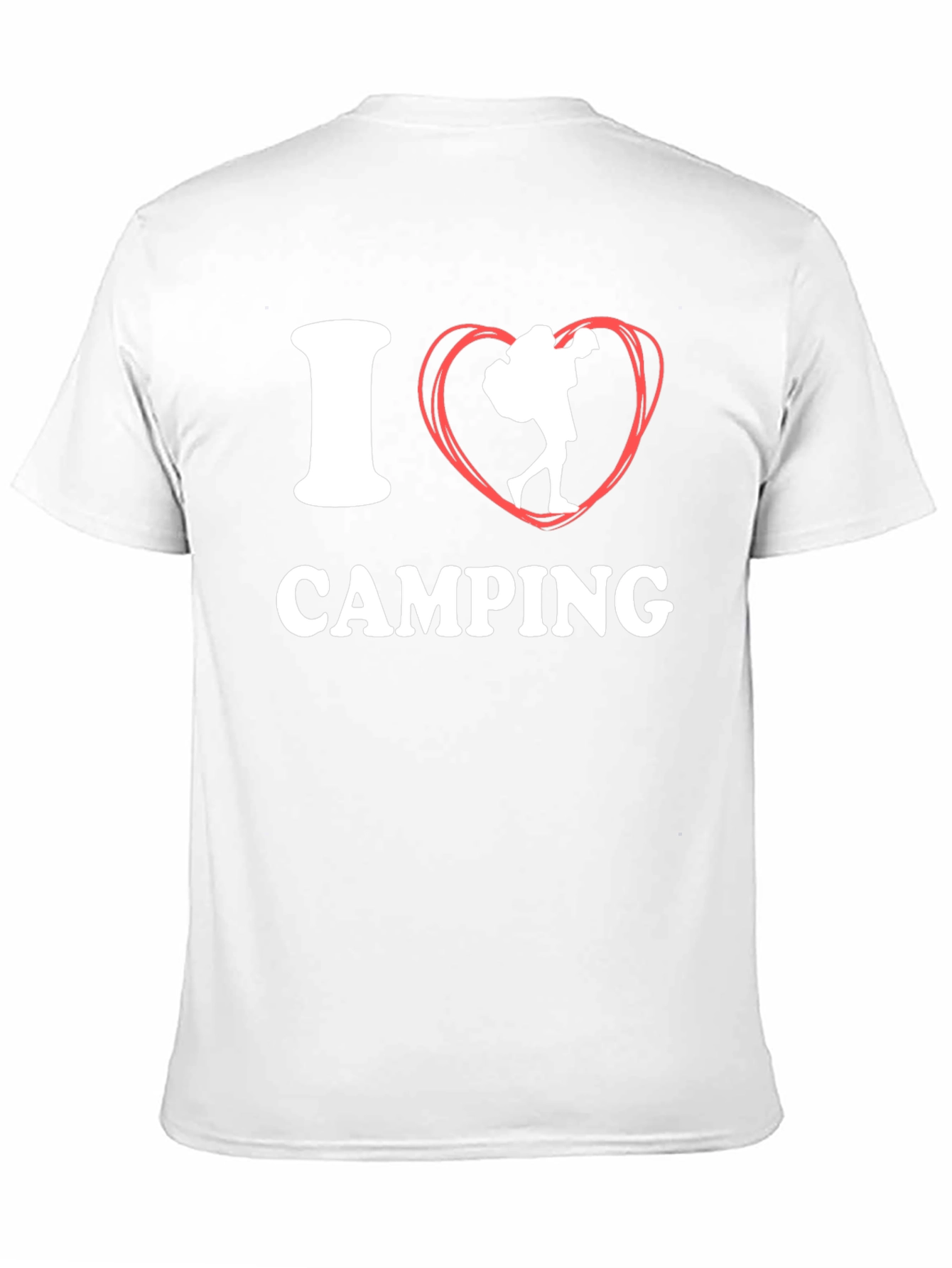 I Heart Camping Graphic T-Shirt Black Cotton