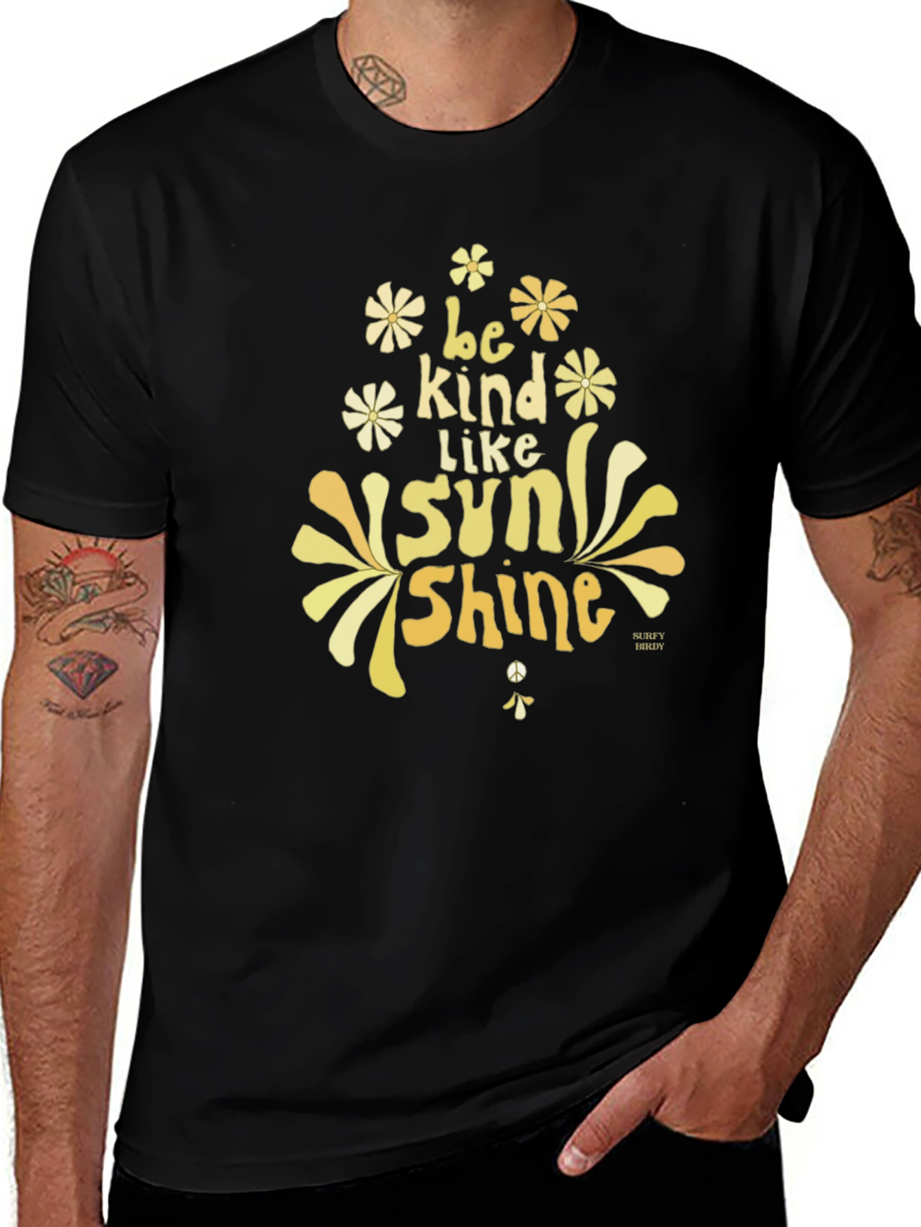 Be Kind Like Sunshine Graphic T-Shirt - Black