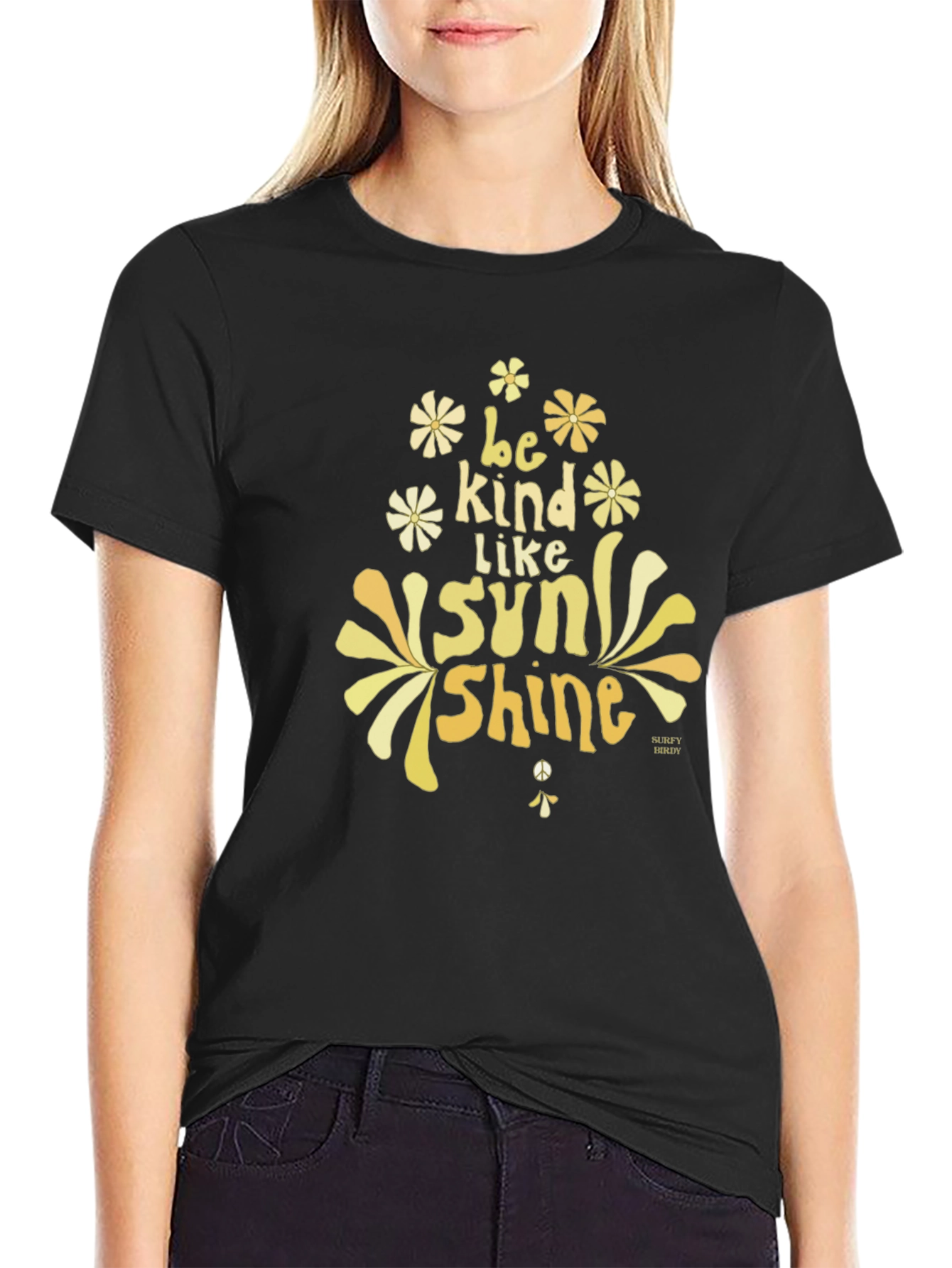 Be Kind Like Sunshine Graphic T-Shirt - Black