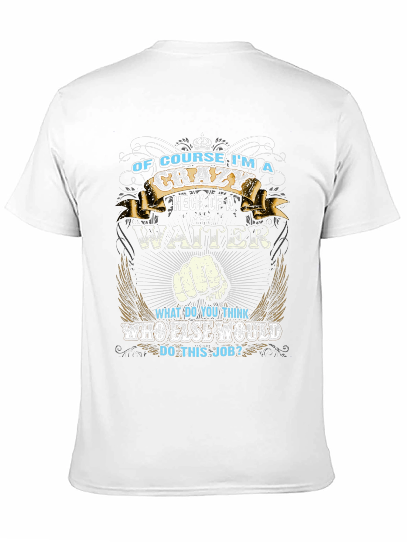 Crazy Waiter Graphic Tee - Black