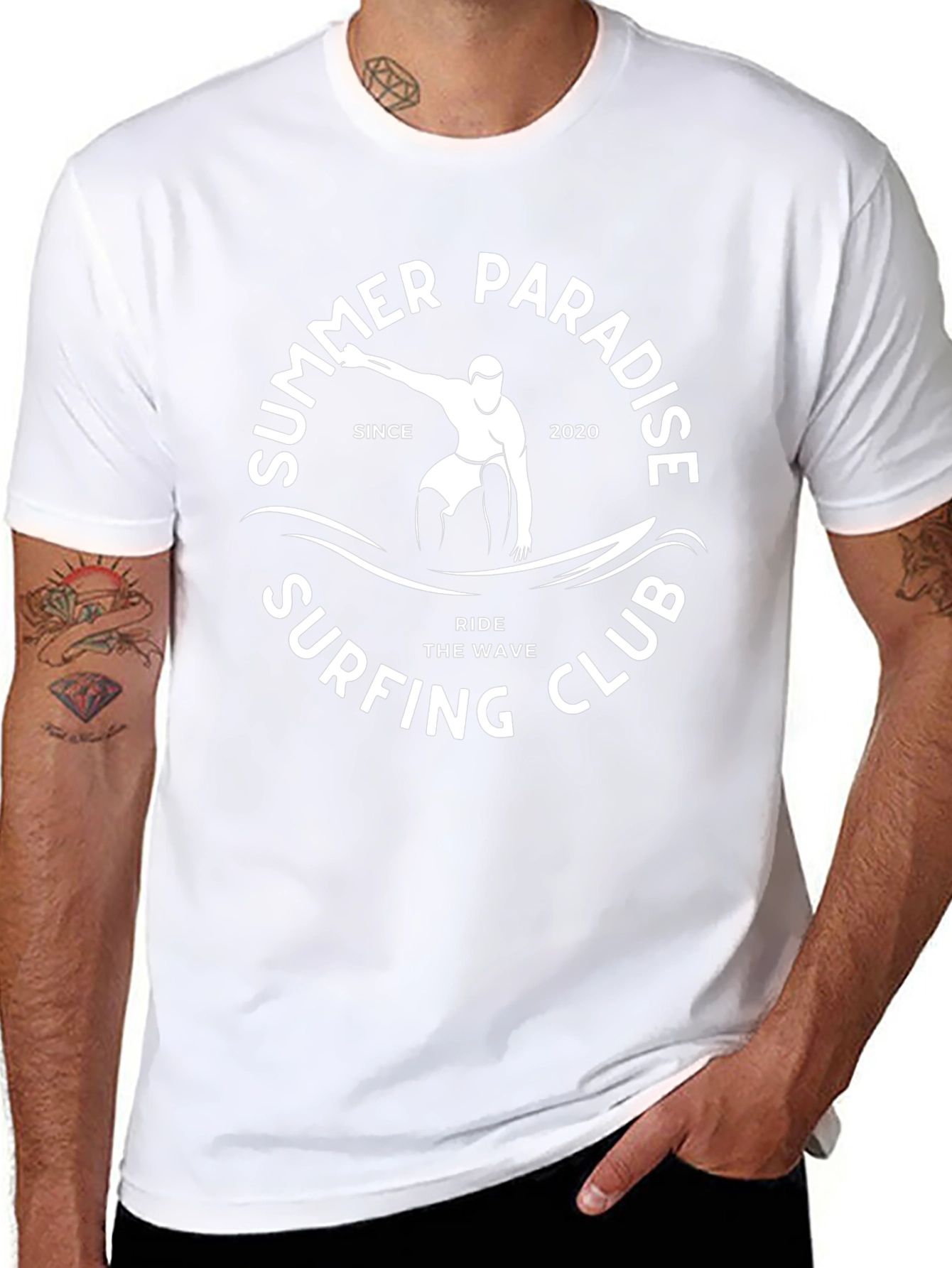 Summer Paradise Surfing Club Black T-Shirt