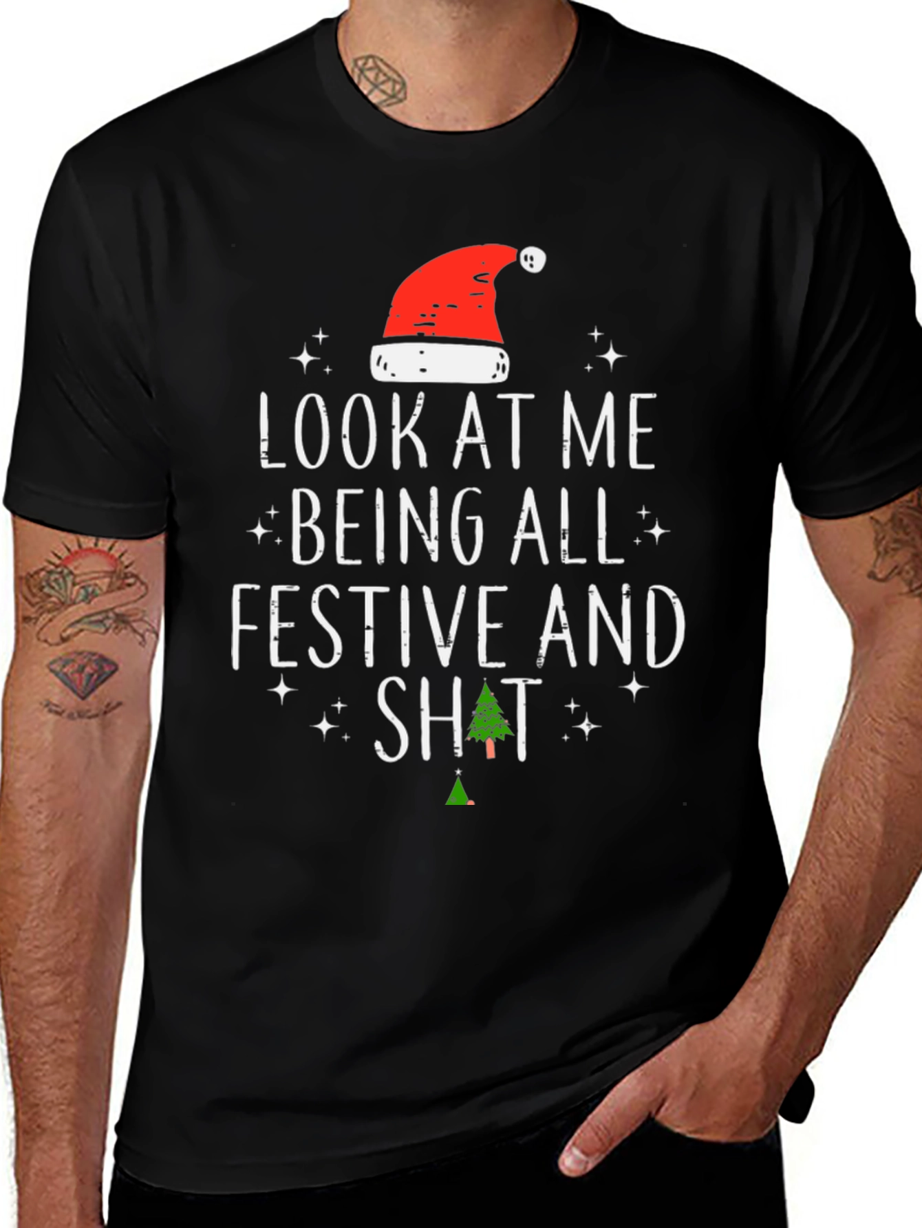 Festive AF Christmas T-Shirt - Funny Holiday Tee