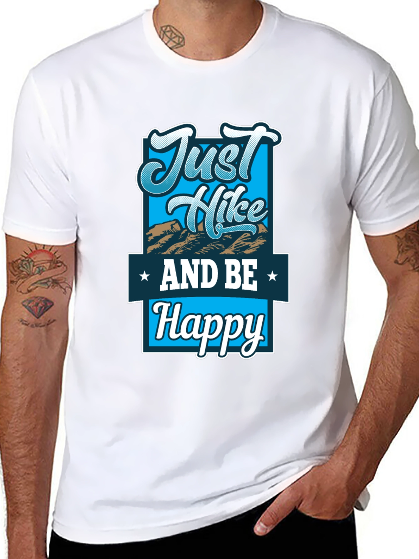 Just Hike and Be Happy Graphic T-Shirt
