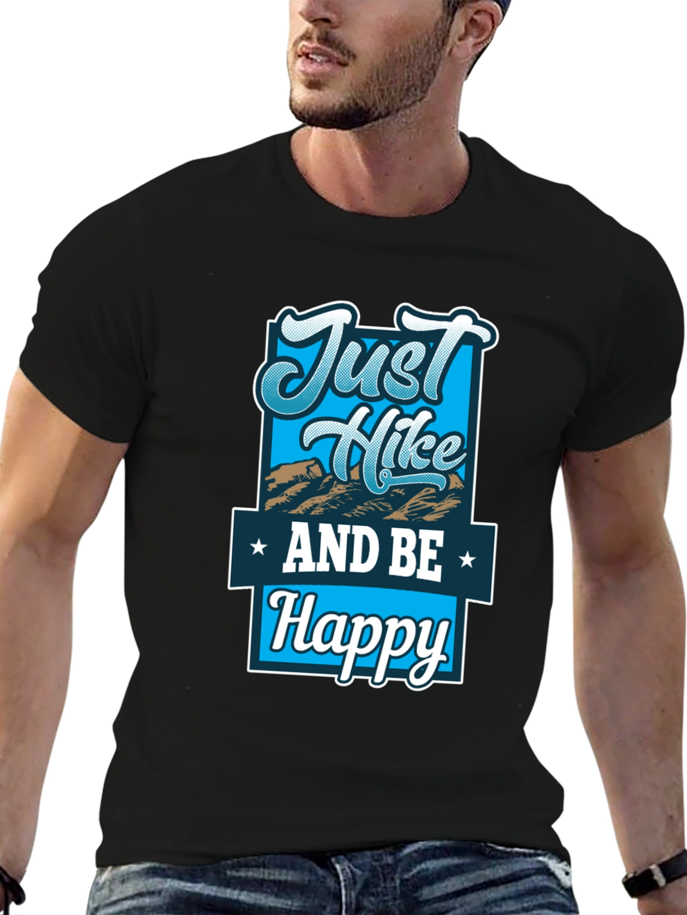 Just Hike and Be Happy Graphic T-Shirt