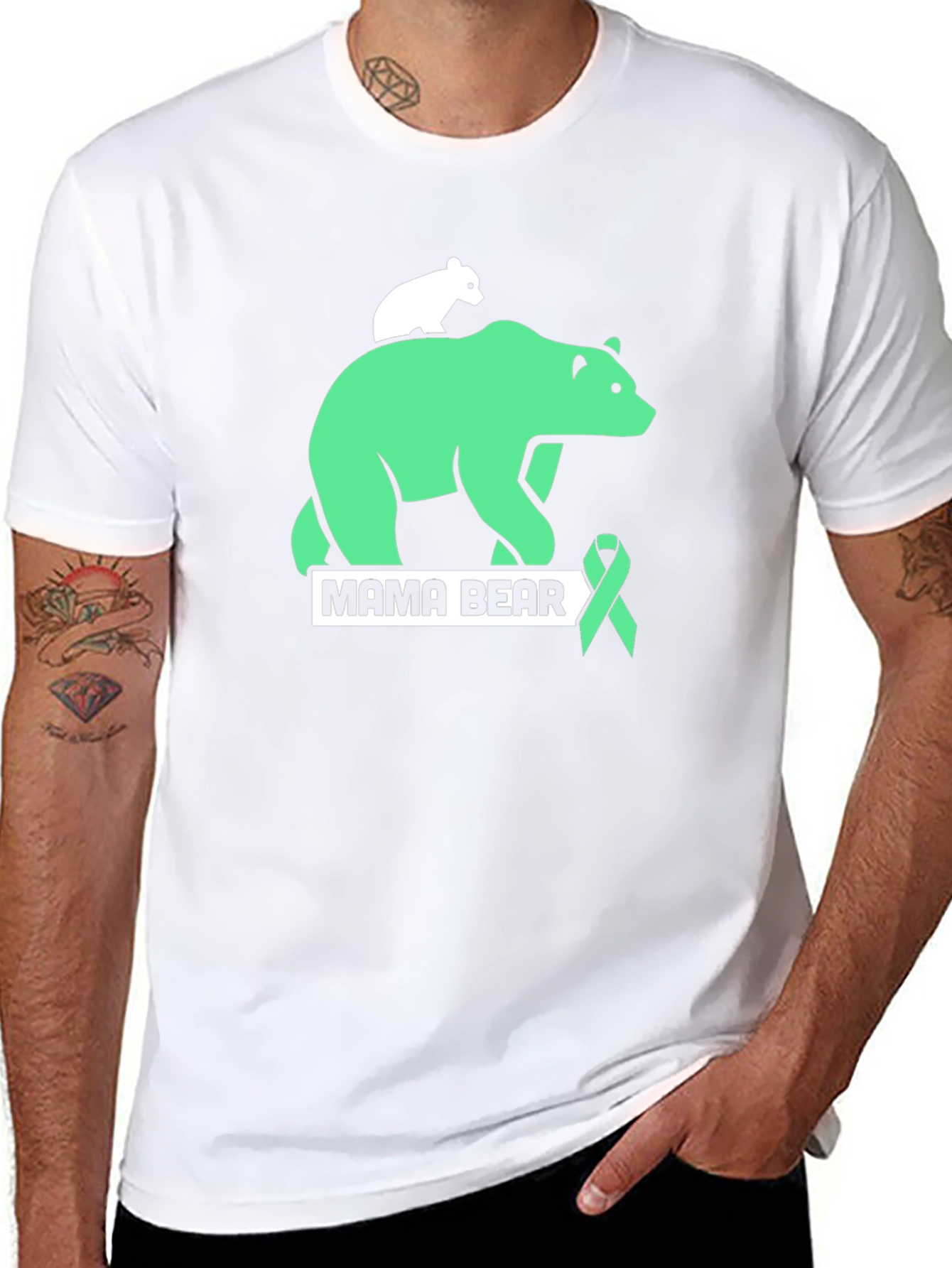 Mama Bear T-Shirt - Black Novelty Graphic Tee