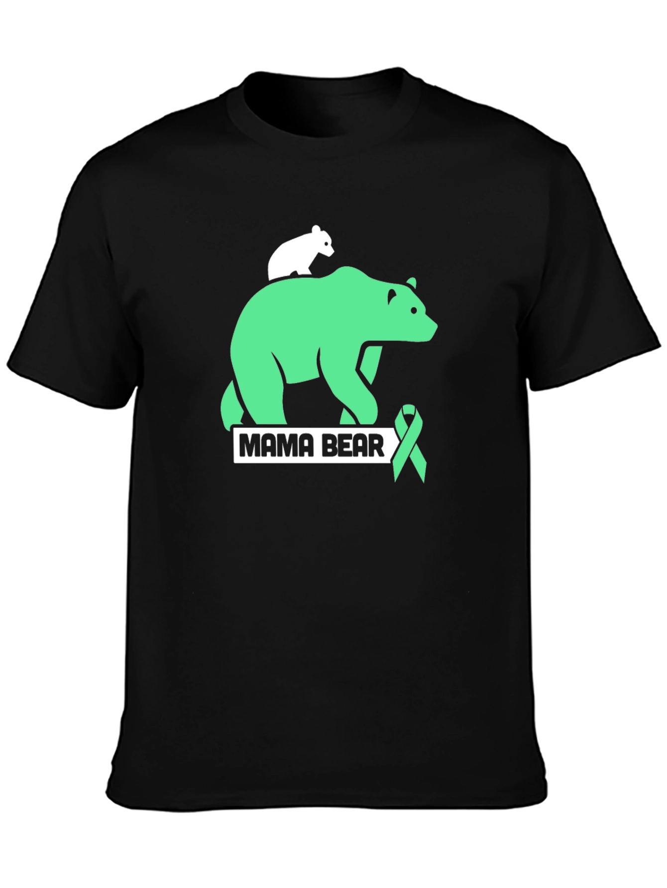 Mama Bear T-Shirt - Black Novelty Graphic Tee