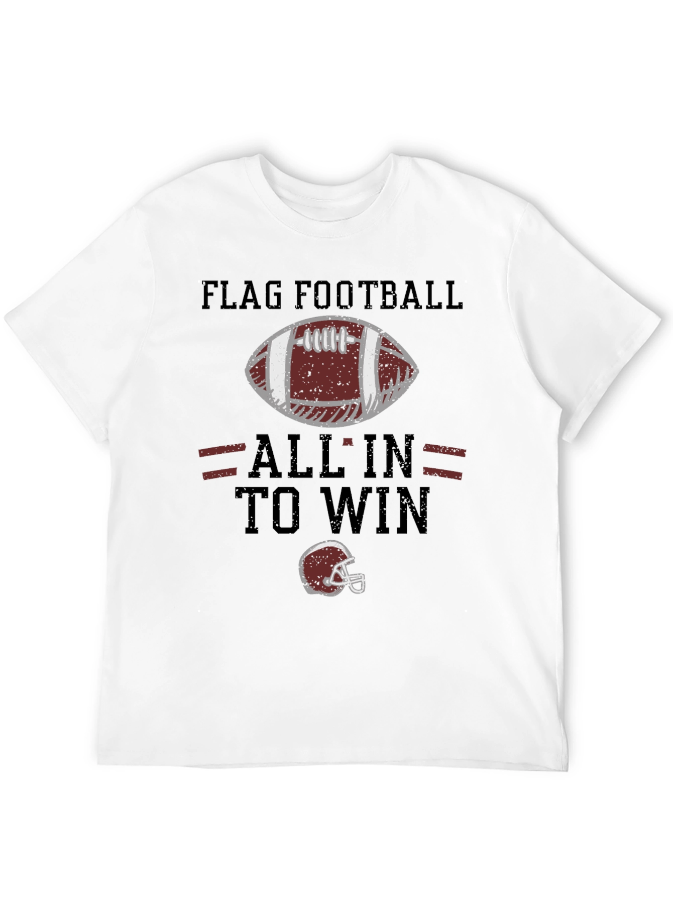 Flag Football All In To Win Graphic T-Shirt