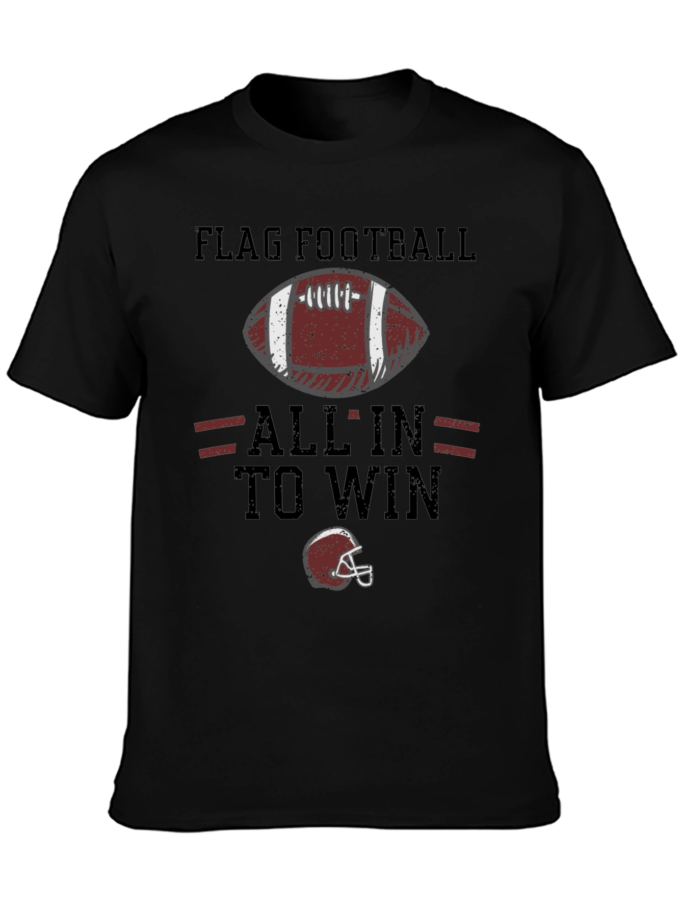 Flag Football All In To Win Graphic T-Shirt