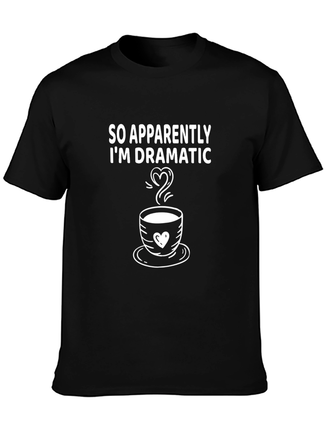 Dramatic Coffee Lover Black T-Shirt