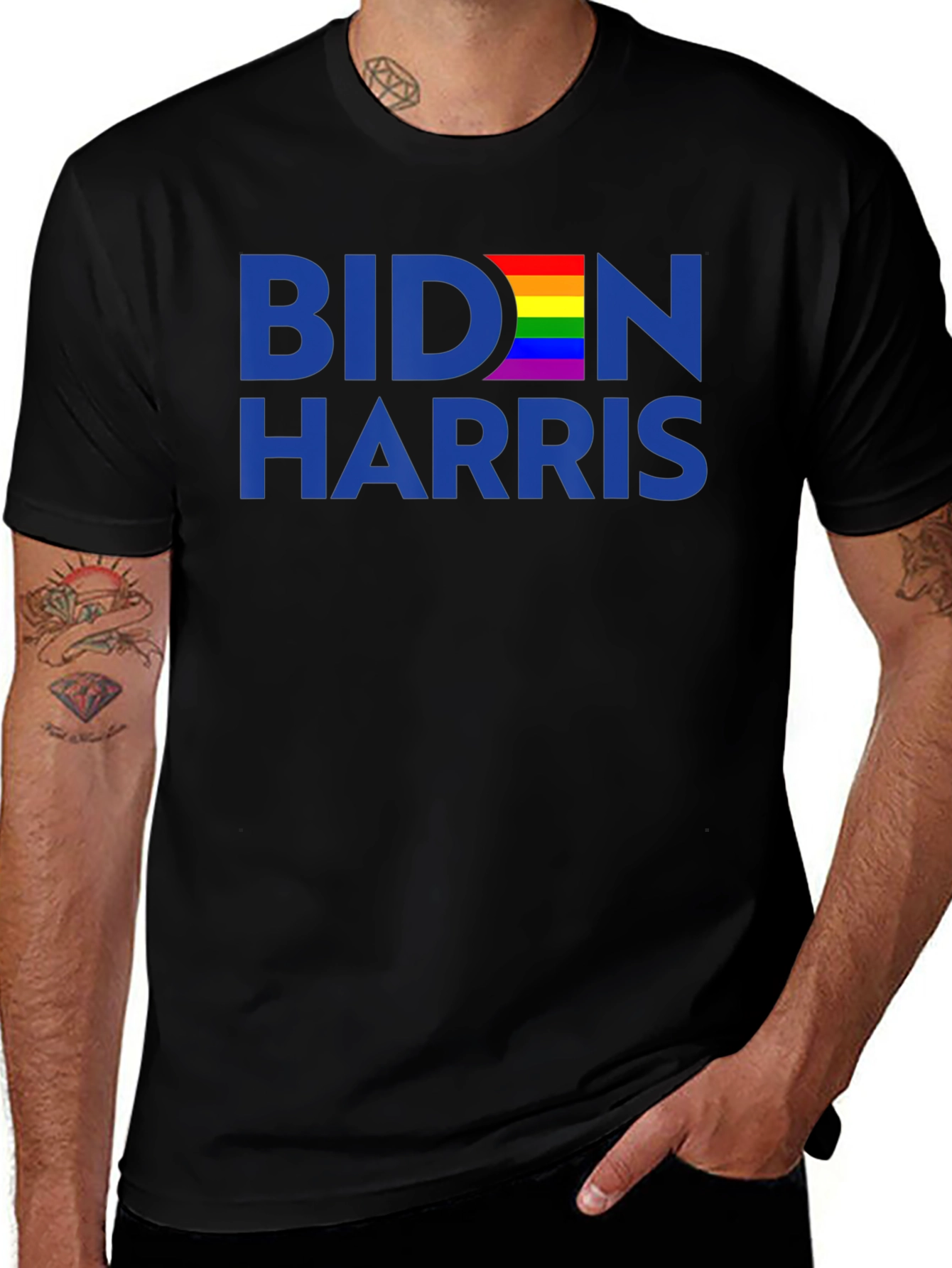 Biden Harris Rainbow Pride T-Shirt