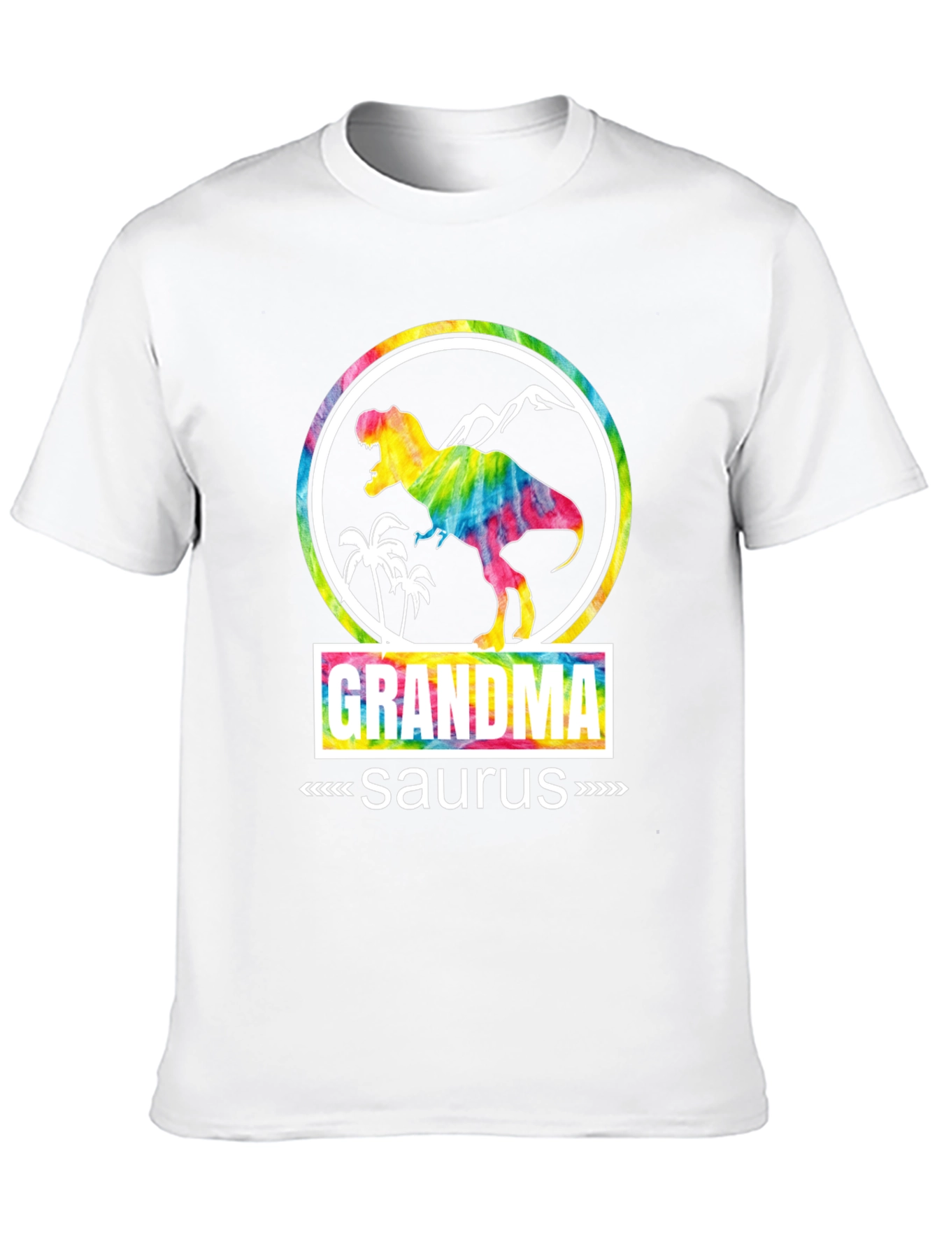 Grandmasaurus T-Shirt - Tie Dye Dinosaur Graphic Tee
