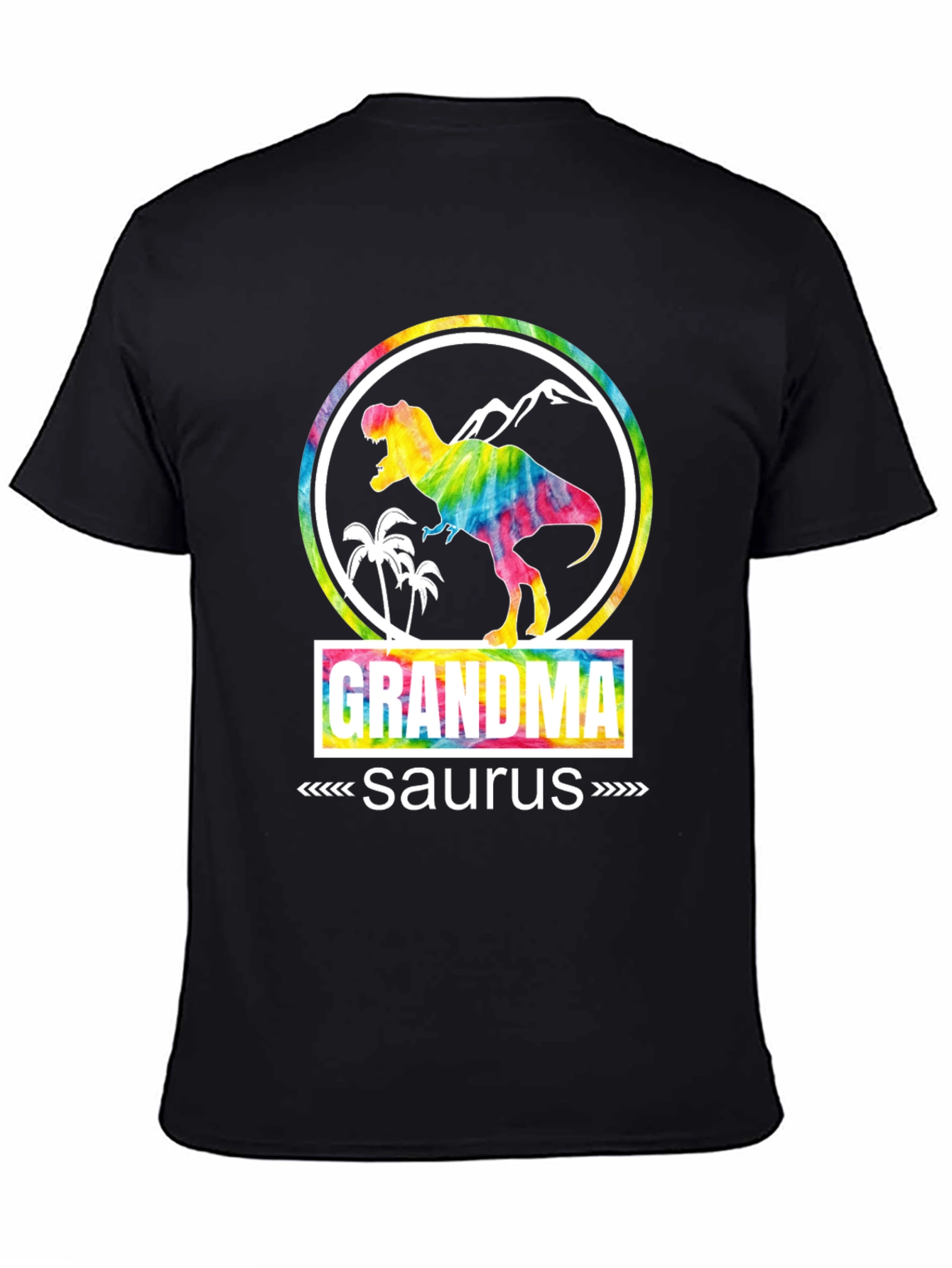 Grandmasaurus T-Shirt - Tie Dye Dinosaur Graphic Tee