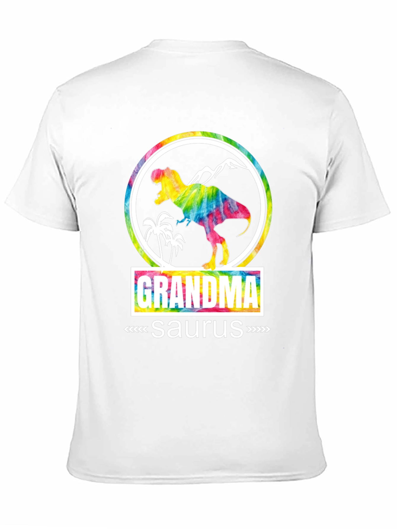 Grandmasaurus T-Shirt - Tie Dye Dinosaur Graphic Tee