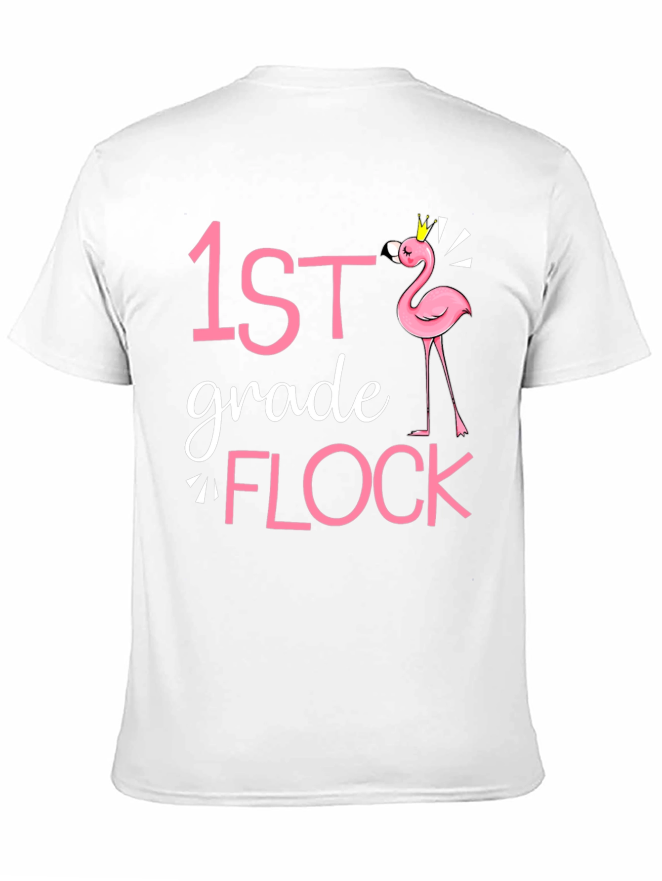 1st Grade Flock Flamingo Teacher Shirt