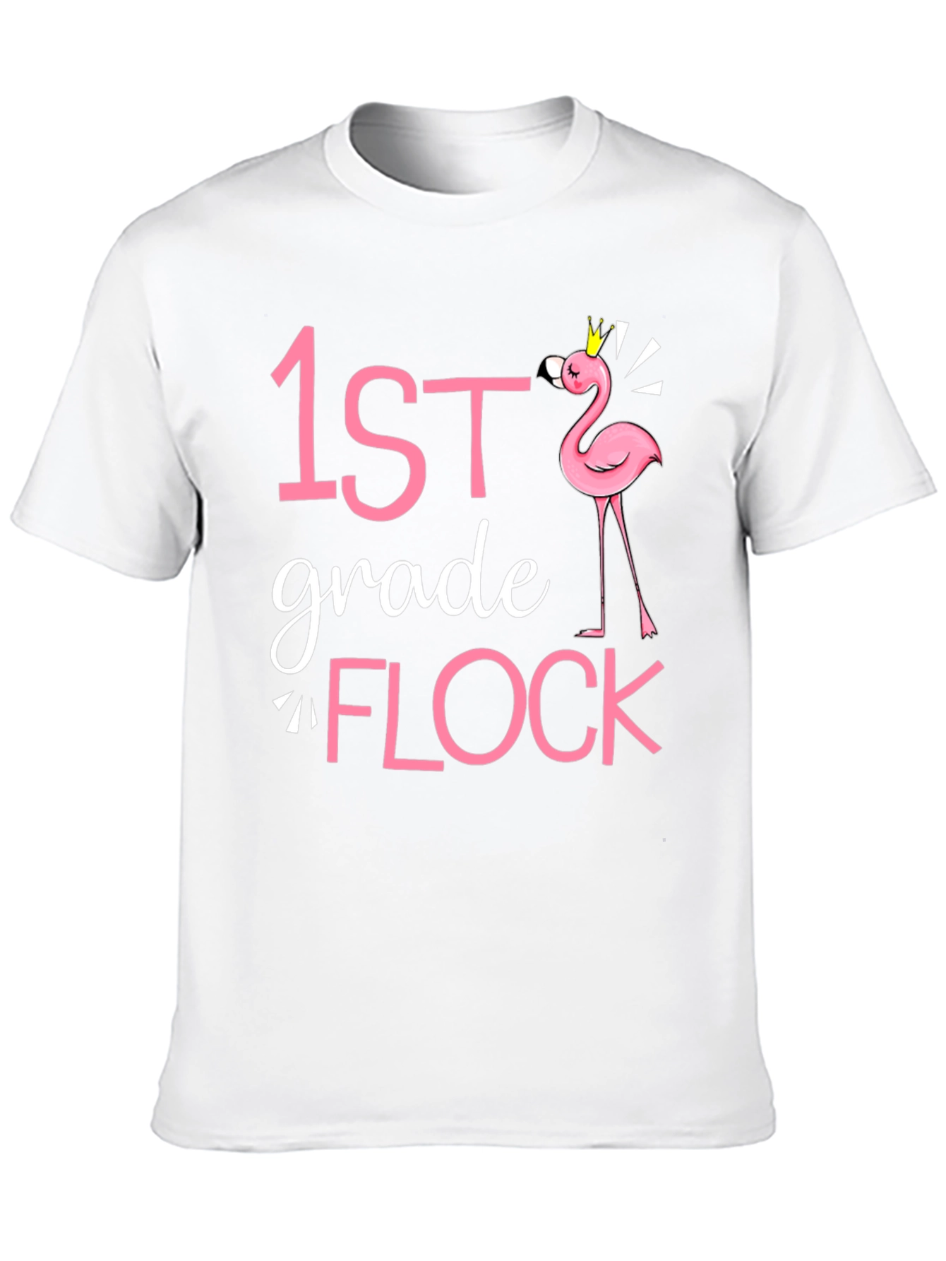 1st Grade Flock Flamingo Teacher Shirt