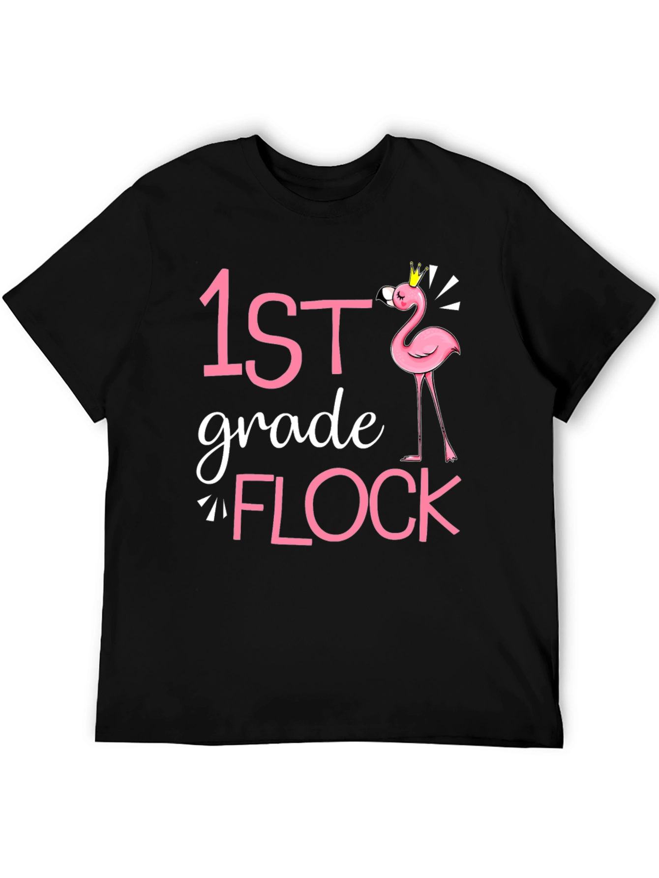 1st Grade Flock Flamingo Teacher Shirt