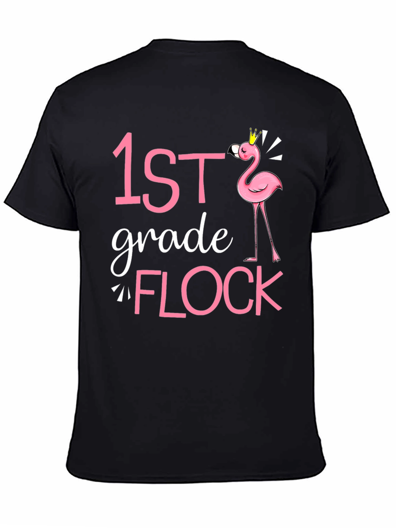 1st Grade Flock Flamingo Teacher Shirt
