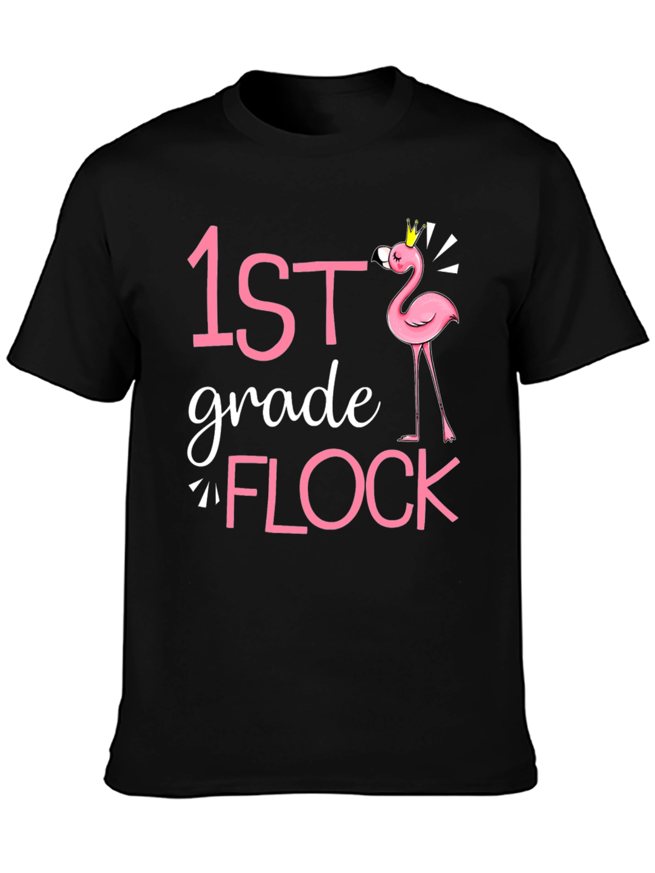 1st Grade Flock Flamingo Teacher Shirt