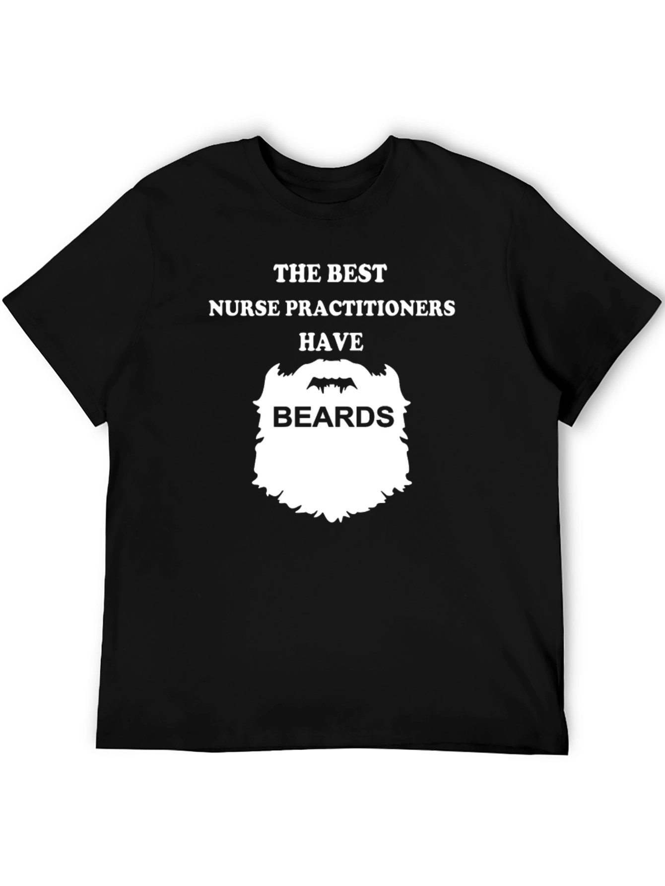 Bearded Nurse Practitioner T-Shirt - Black Cotton Tee
