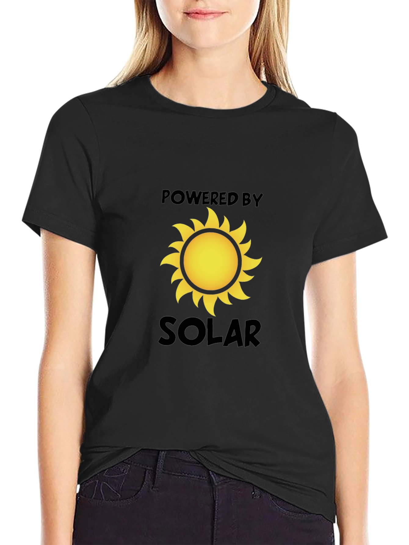Powered by Solar Graphic T-Shirt - Eco-Friendly Tee