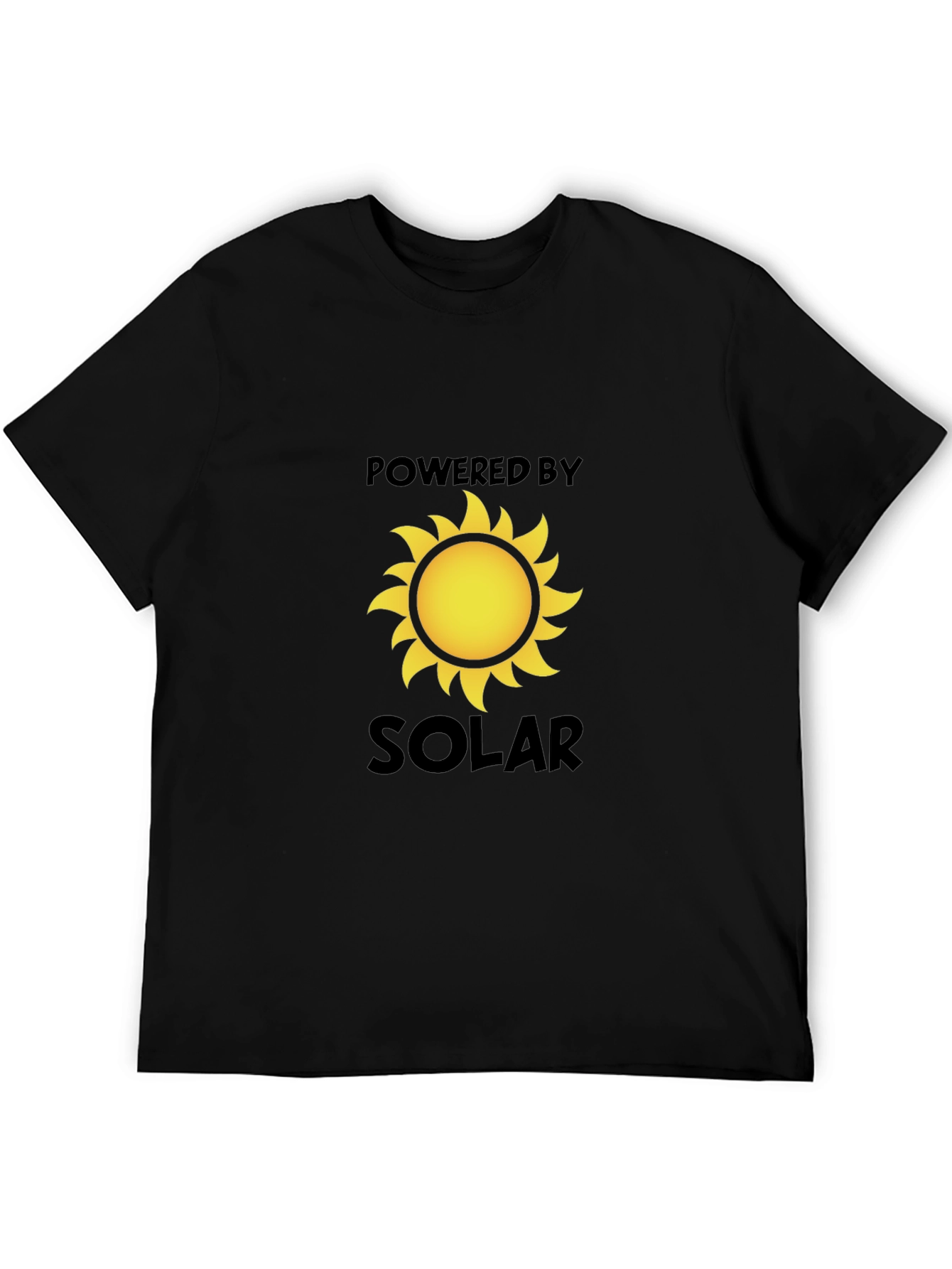 Powered by Solar Graphic T-Shirt - Eco-Friendly Tee