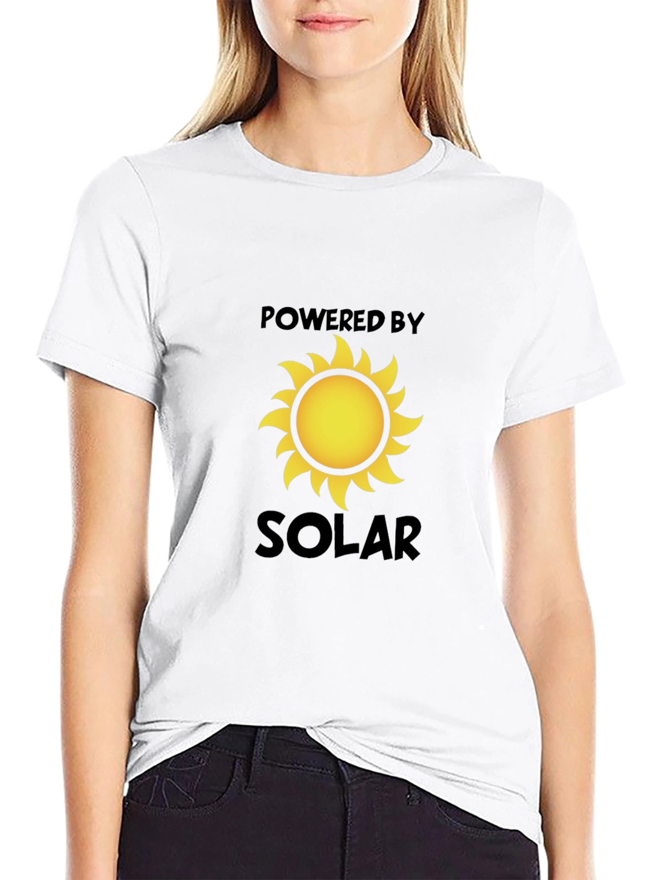 Powered by Solar Graphic T-Shirt - Eco-Friendly Tee