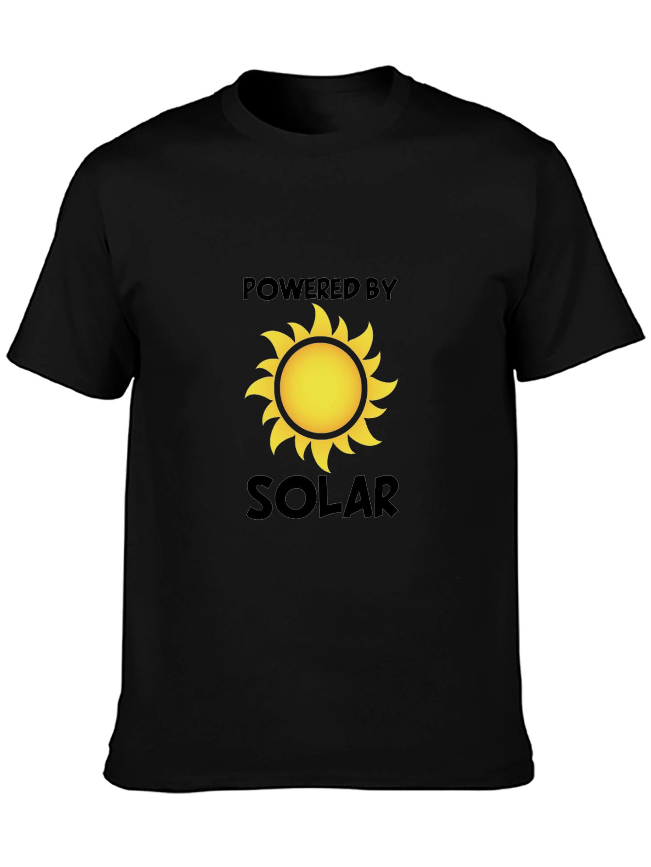 Powered by Solar Graphic T-Shirt - Eco-Friendly Tee