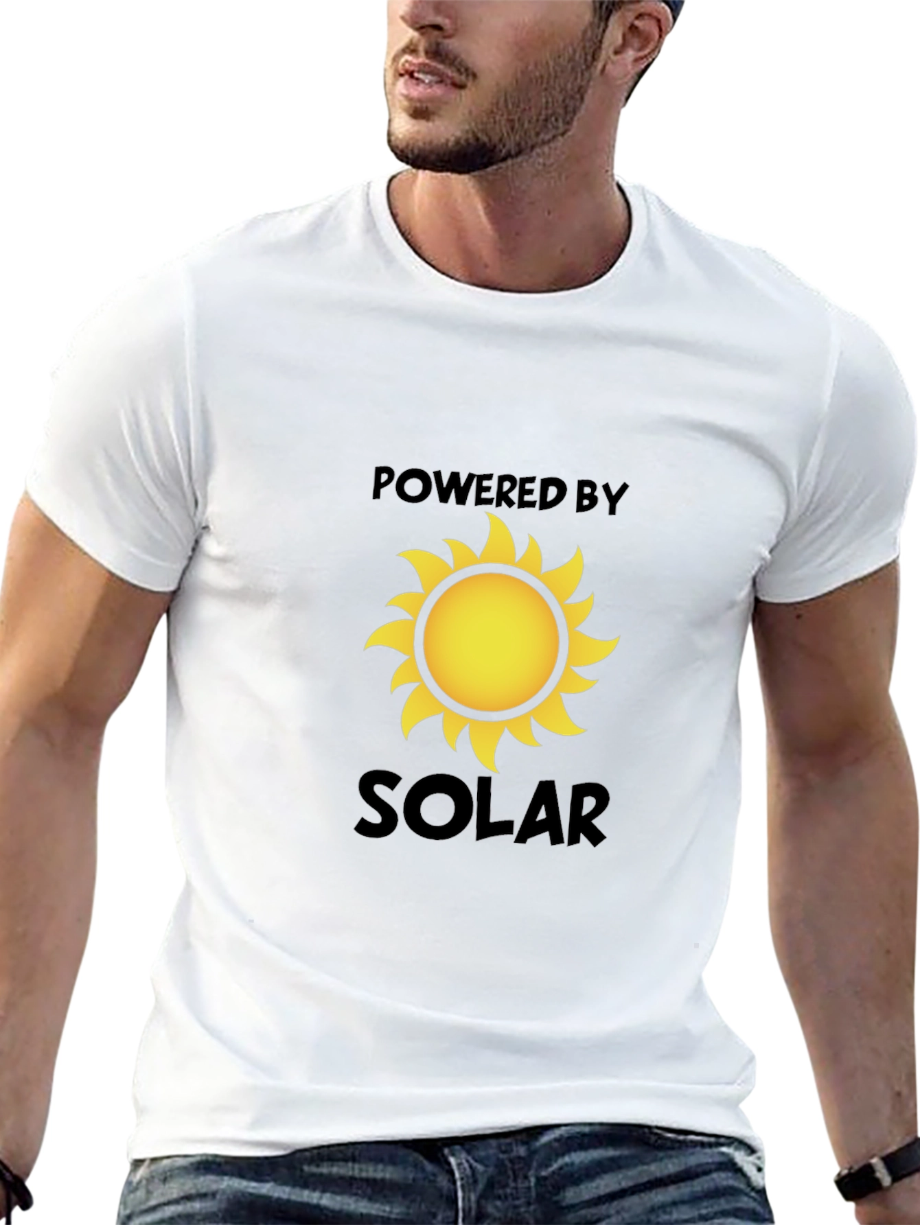 Powered by Solar Graphic T-Shirt - Eco-Friendly Tee