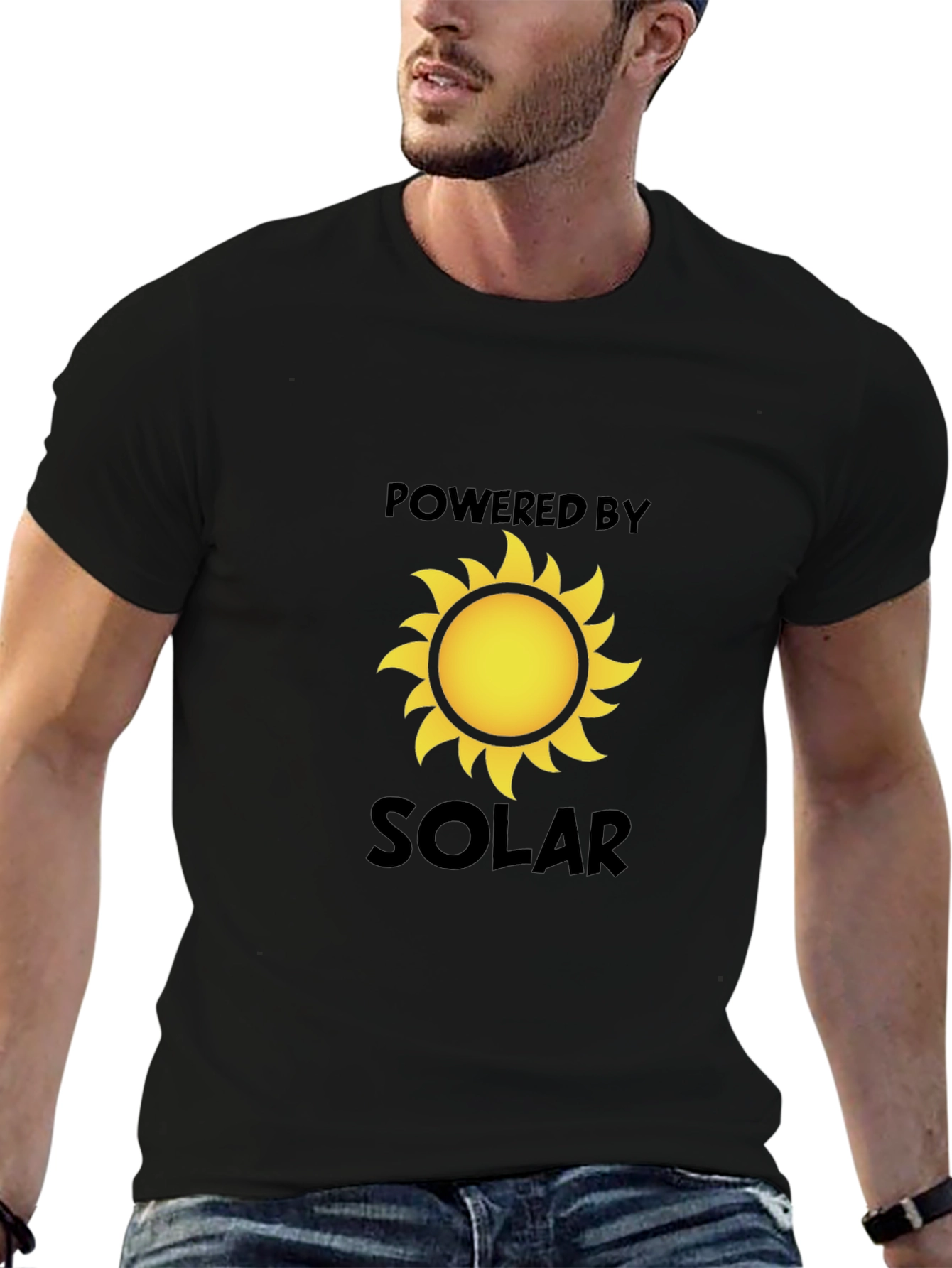 Powered by Solar Graphic T-Shirt - Eco-Friendly Tee