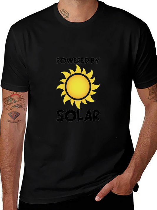 Powered by Solar Graphic T-Shirt - Eco-Friendly Tee