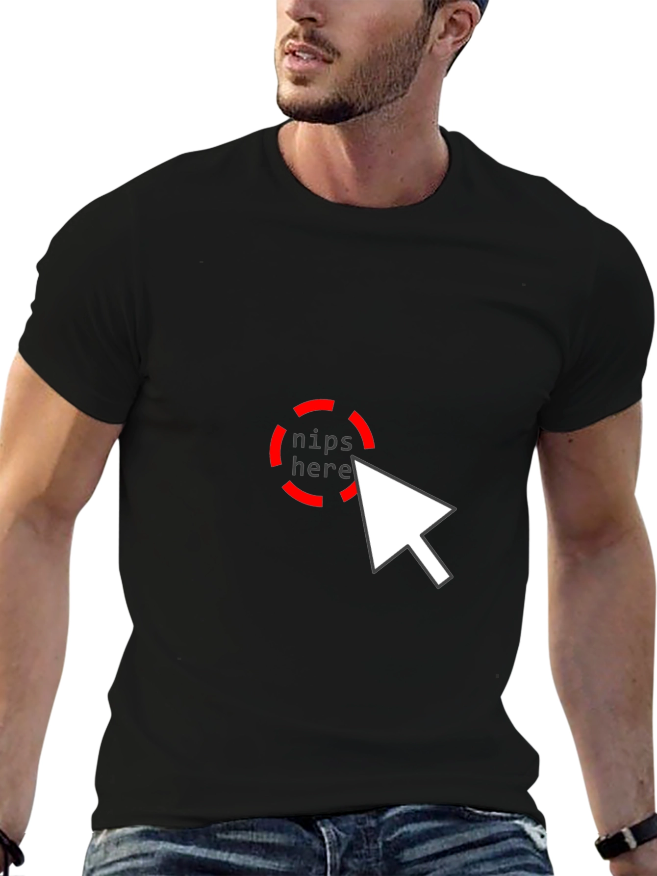 Humorous Nips Here T-Shirt
