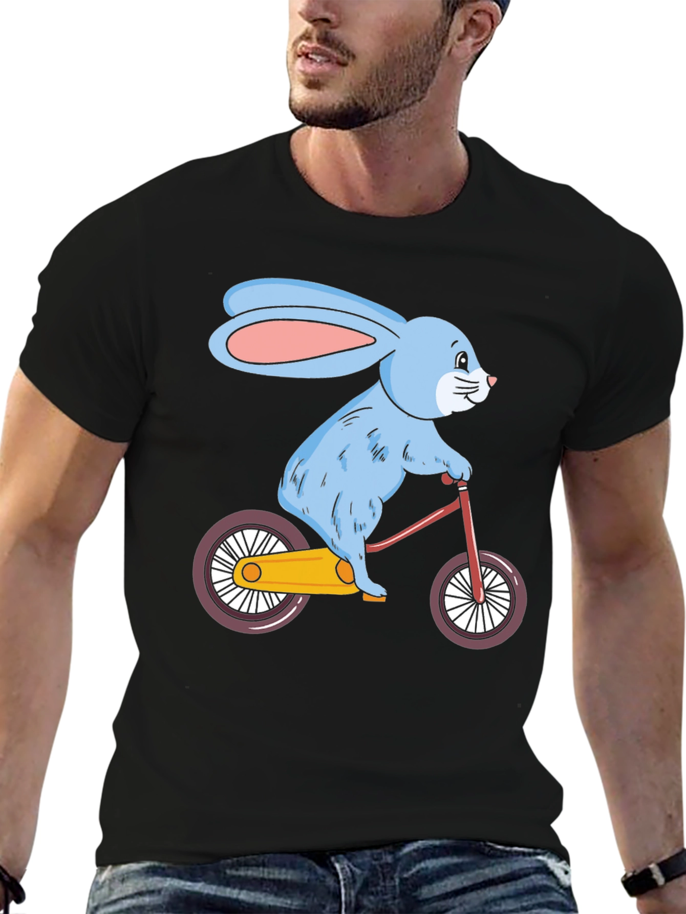 Bunny on Bike Graphic Tee