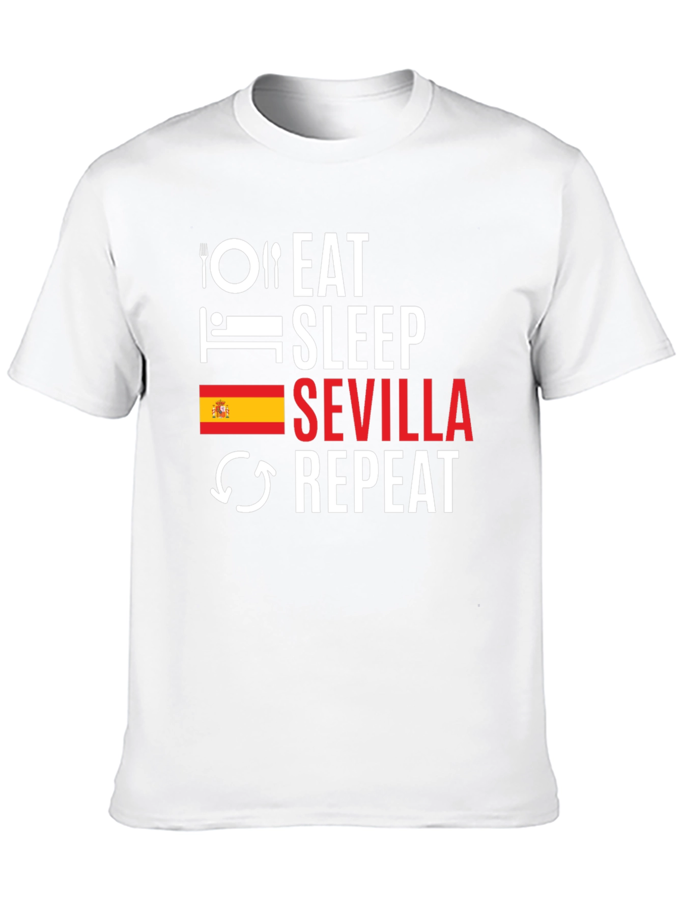 Eat Sleep Sevilla Repeat T-Shirt - Spain Vacation Tee