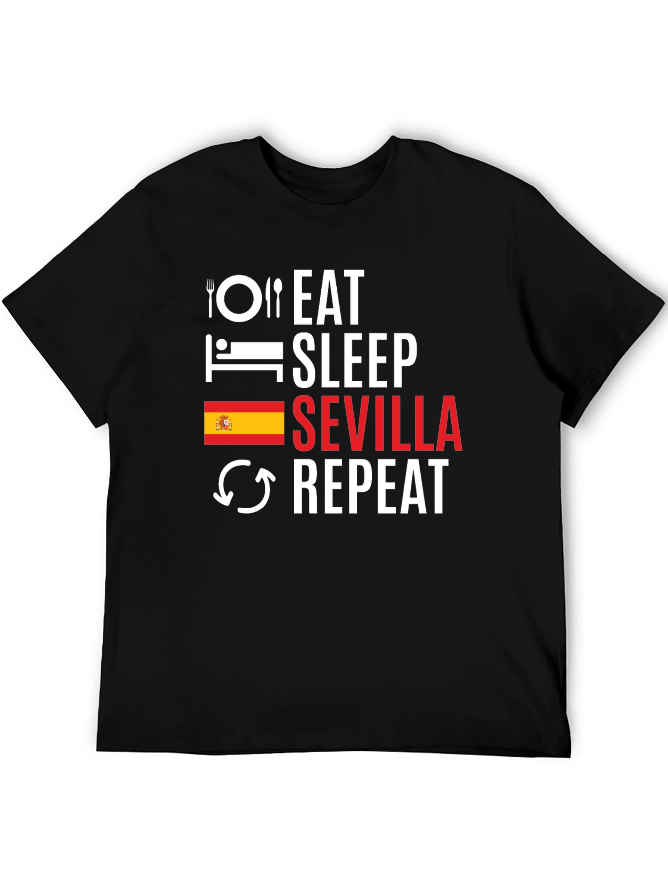 Eat Sleep Sevilla Repeat T-Shirt - Spain Vacation Tee