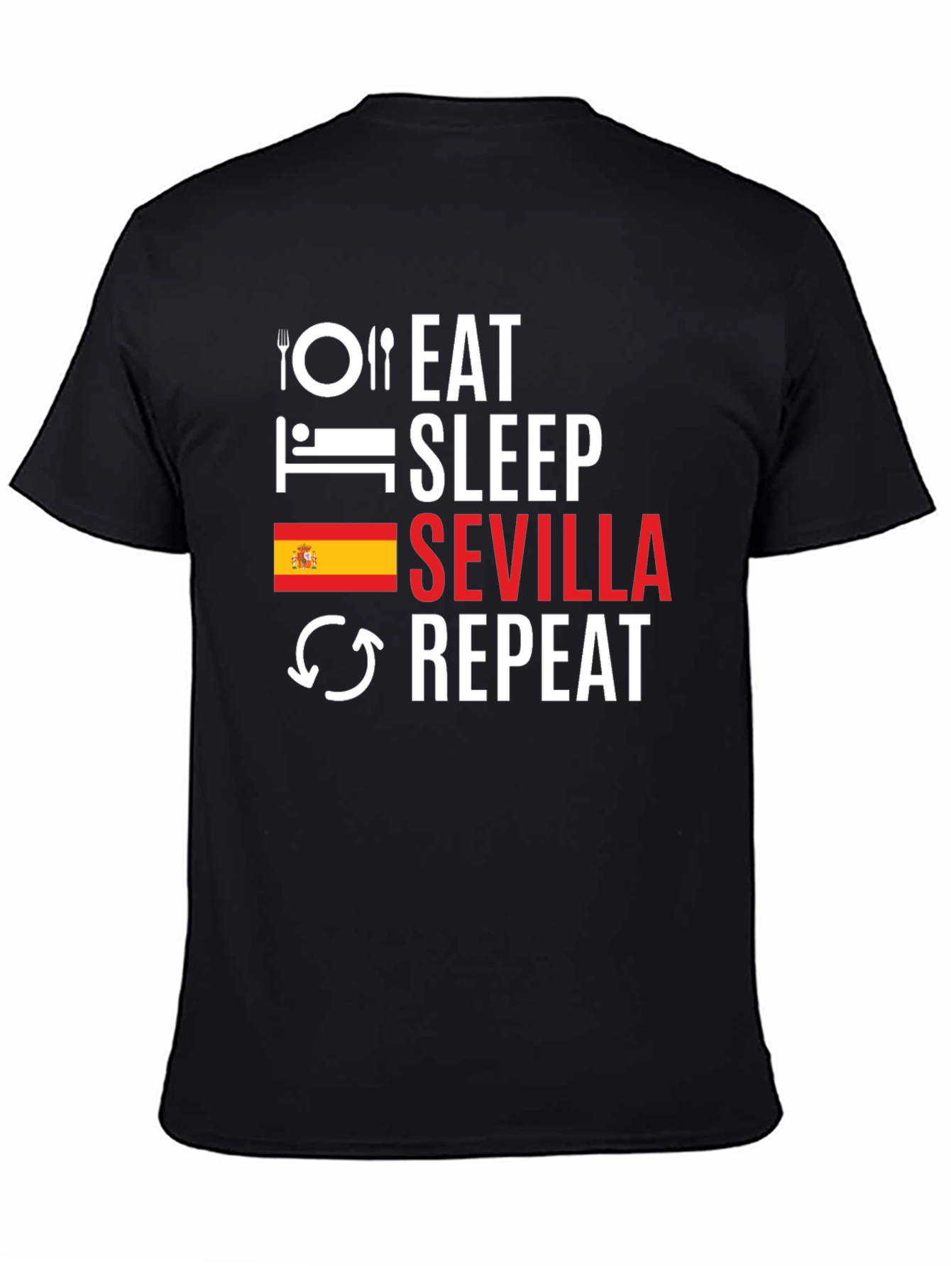 Eat Sleep Sevilla Repeat T-Shirt - Spain Vacation Tee