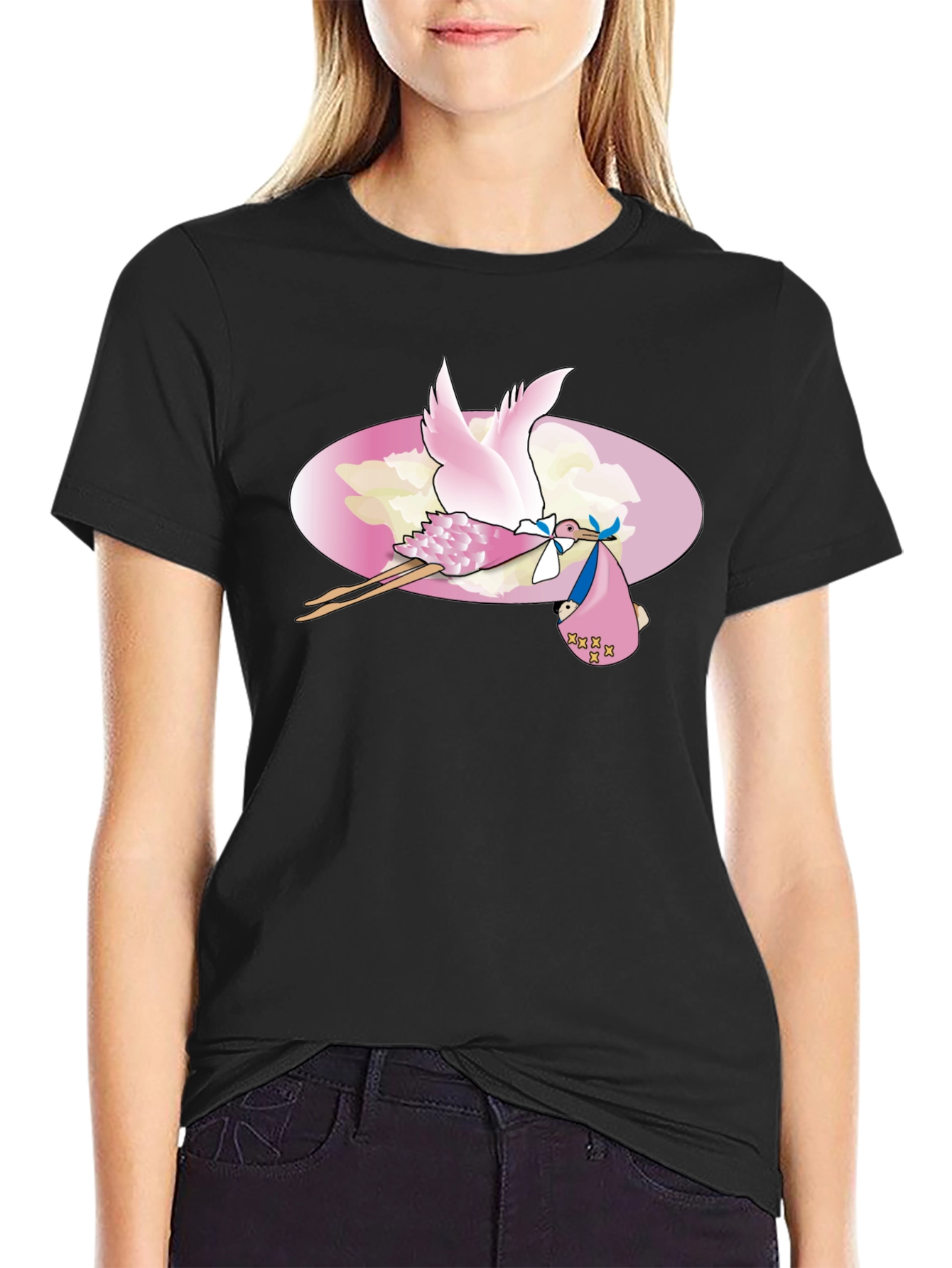 Stork Baby Delivery Graphic Tee