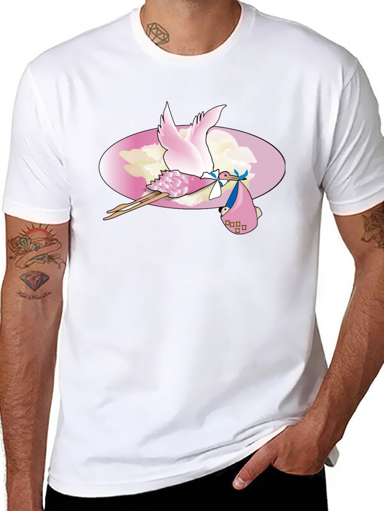 Stork Baby Delivery Graphic Tee