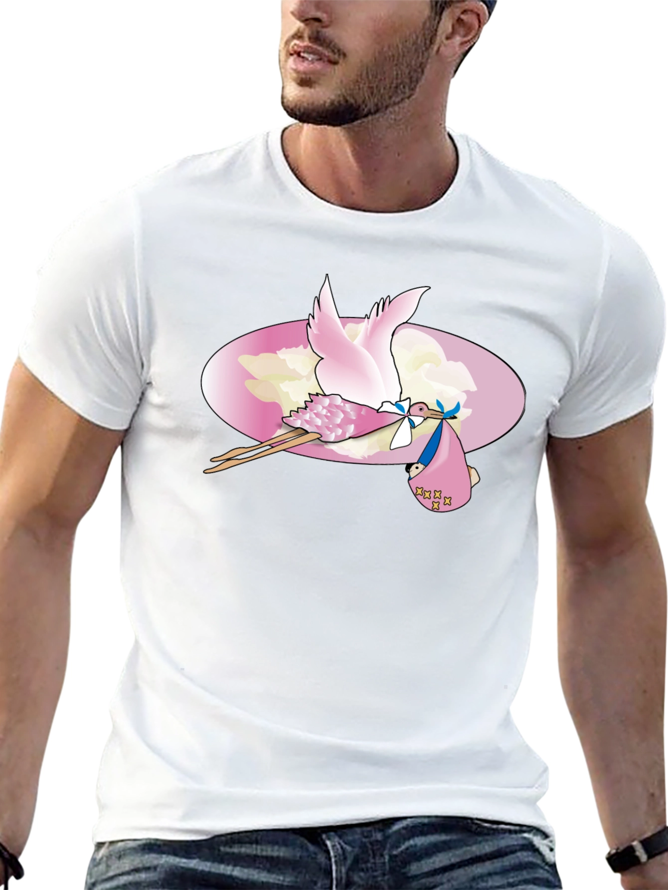 Stork Baby Delivery Graphic Tee