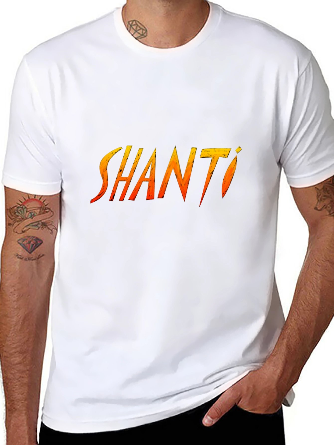 Shanti Graphic T-Shirt - Black Cotton Tee