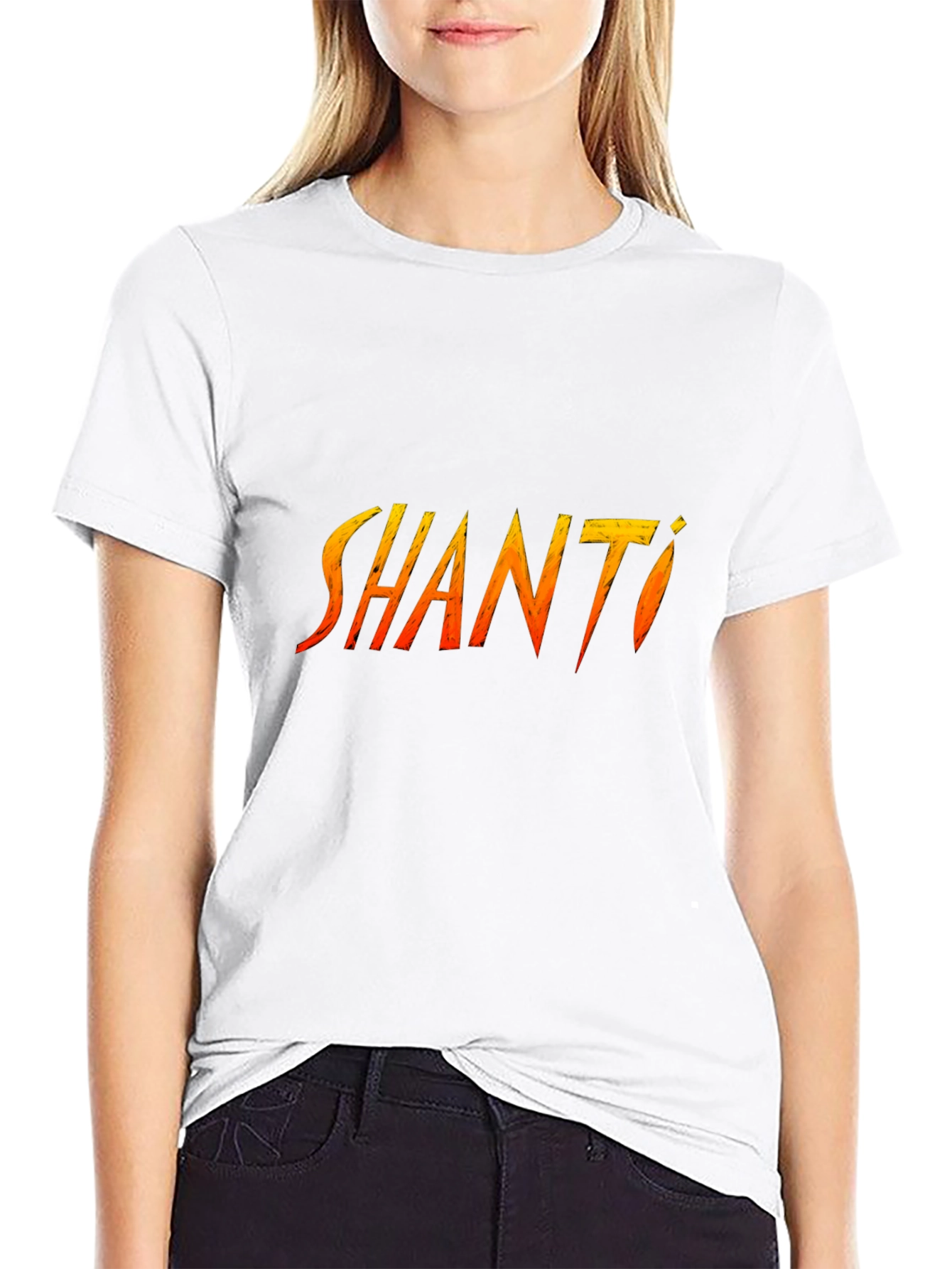 Shanti Graphic T-Shirt - Black Cotton Tee